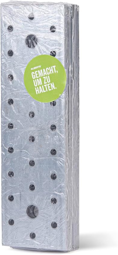 Alberts 339074 Pletina perforada galvanizada 200 x 60 mm 🛠