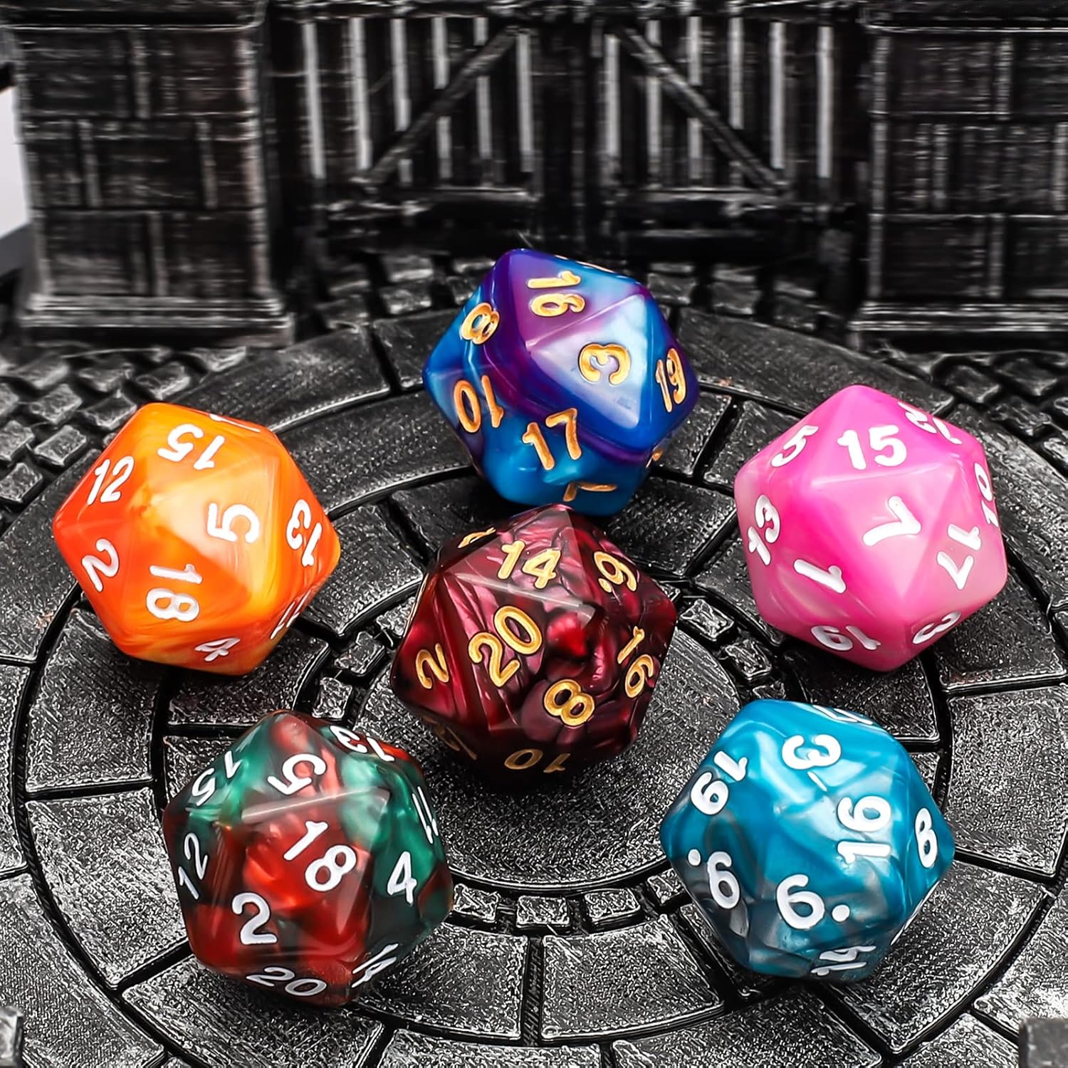 Detalle de QMAY DND Dice 70‑piece polyhedral set