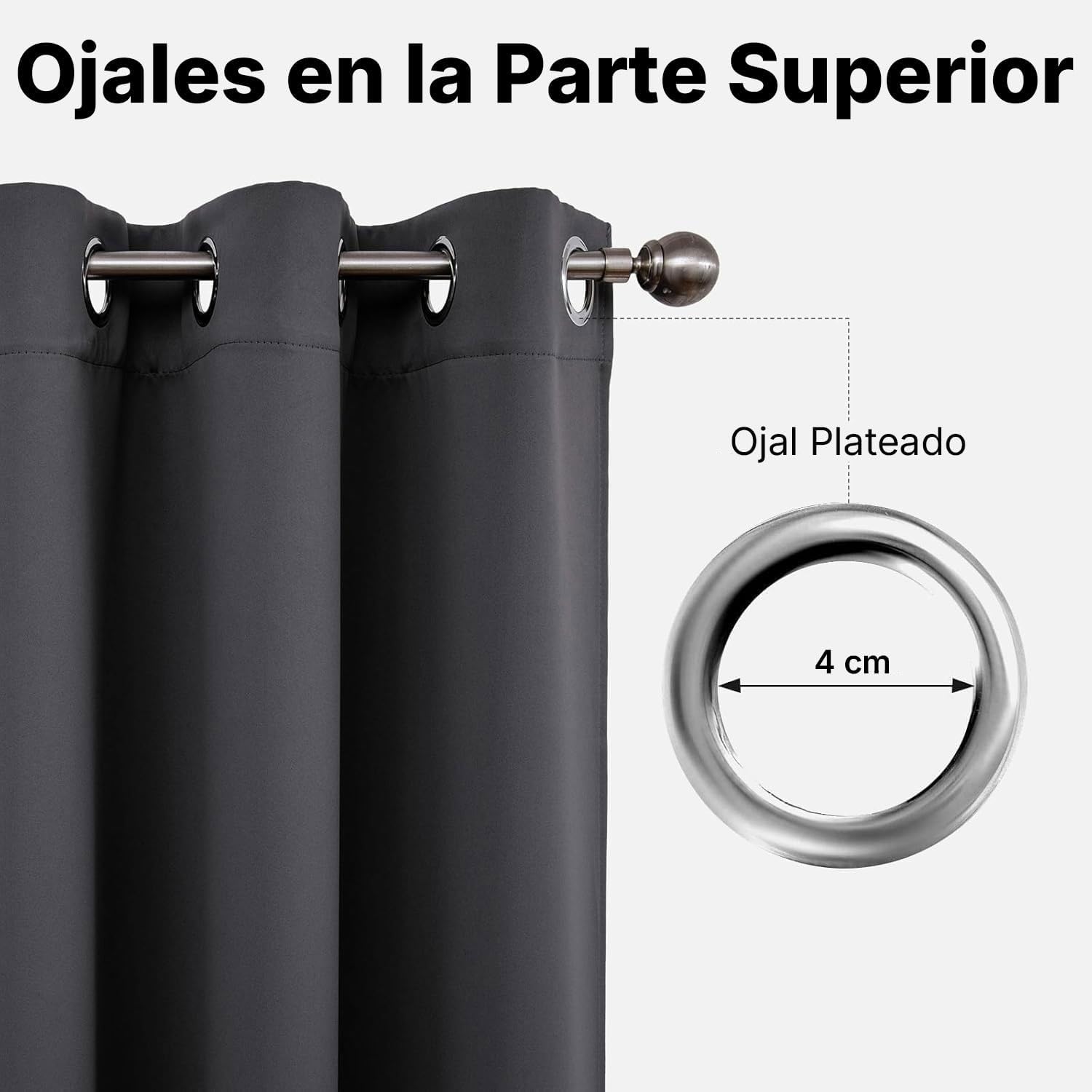 Thumbnail 5 de Joydeco Cortinas Opacas Salon 2 Piezas 140x245 cm 🛋