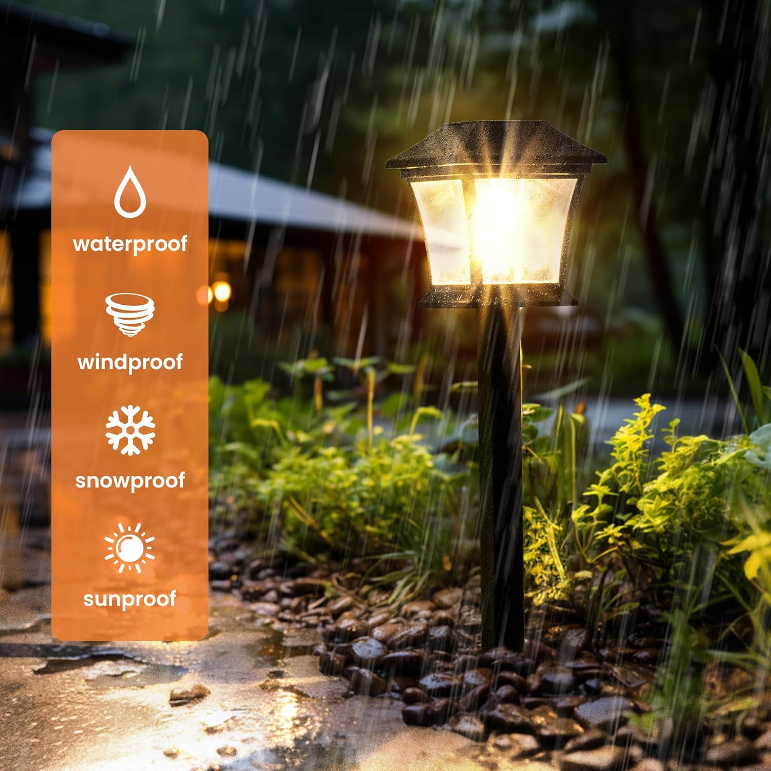 Detalle de GIGALUMI Solar Pathway Lights 12 Pack review