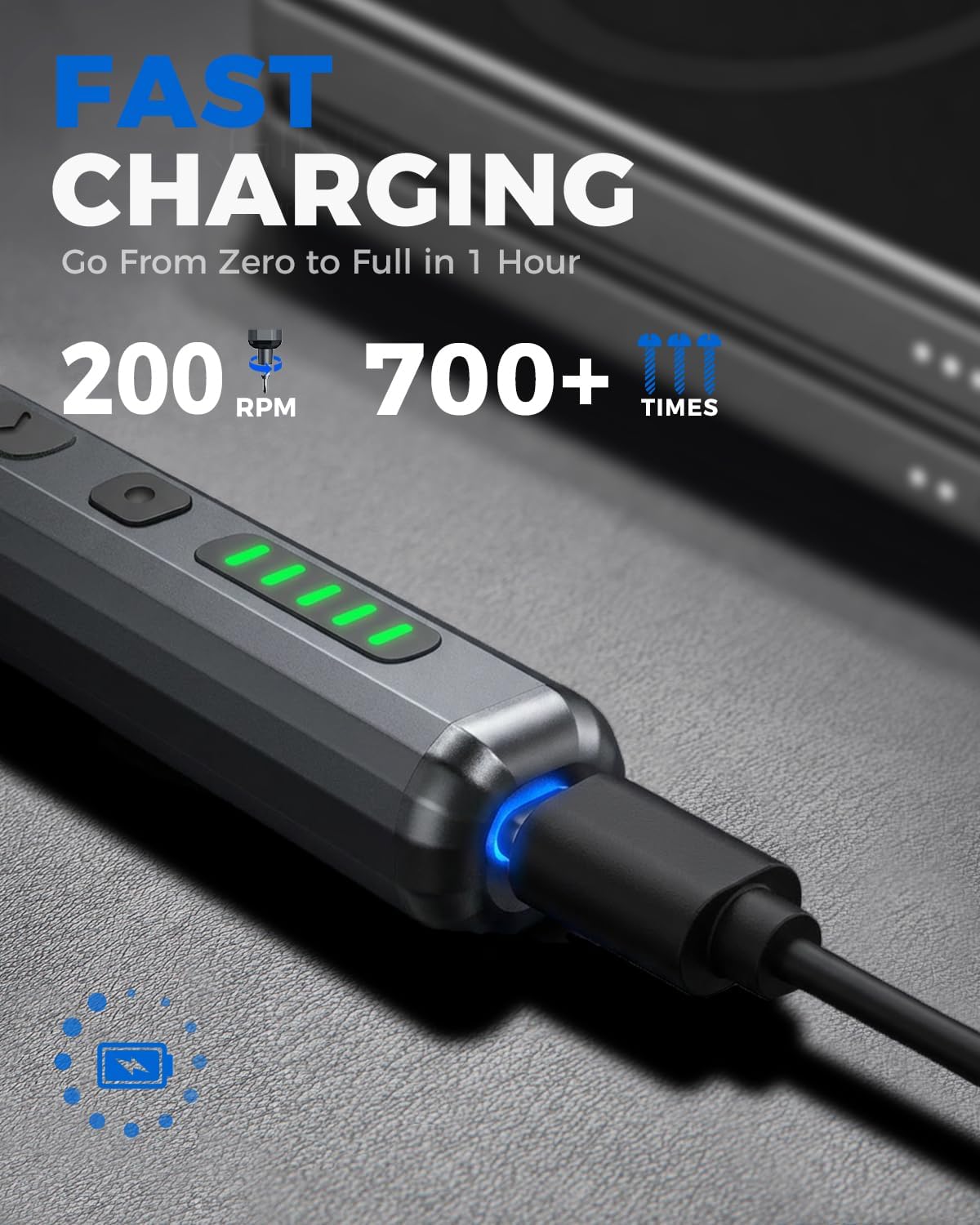 Detalle 2 de UnaMela Mini Electric Screwdriver Set 140-in-1