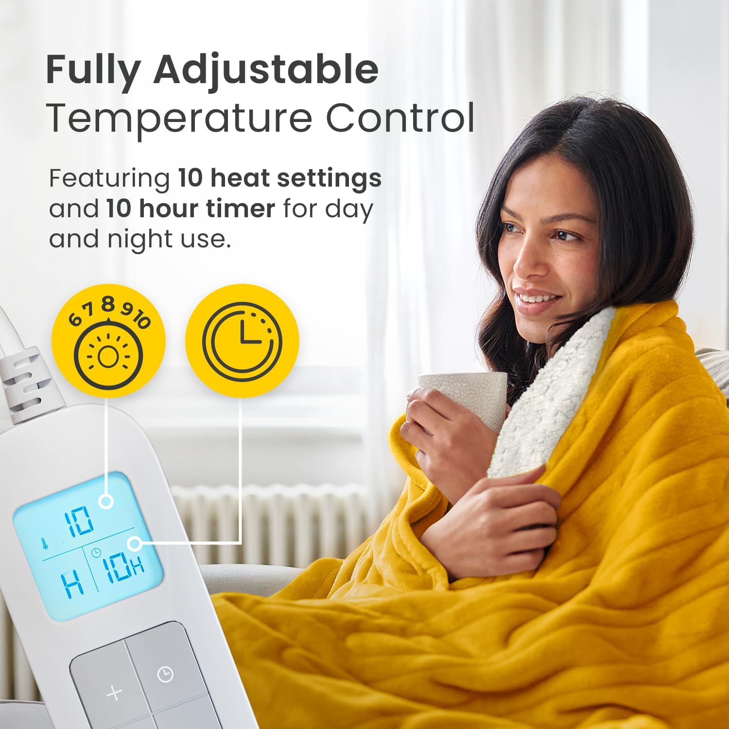 Thumbnail 4 de Cosi Home Luxury Heated Throw 10-settings