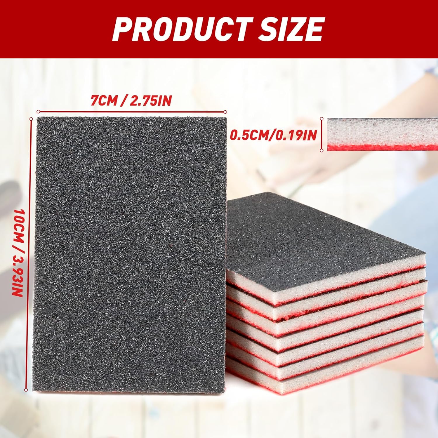 Detalle 2 de 24 Pcs Sanding Sponge Set 80-3000 Grit Sanding Pads