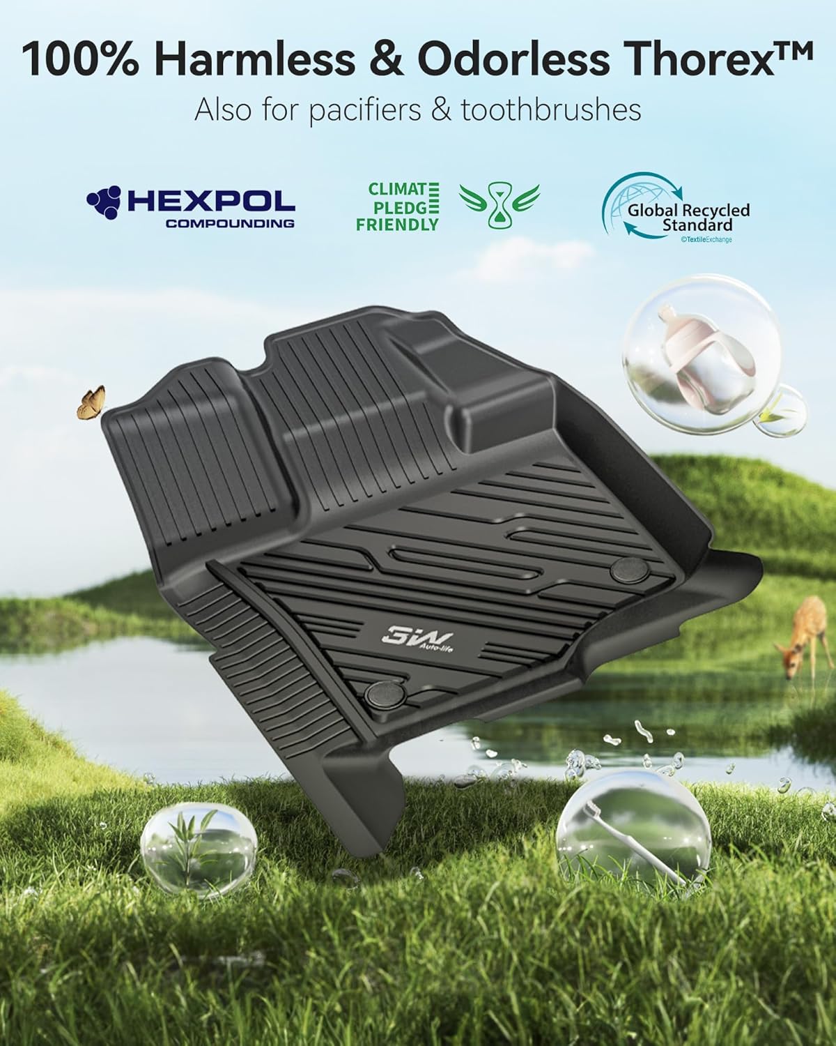 Thumbnail 5 de 3W Floor Mats F-150 SuperCrew 2015-2025