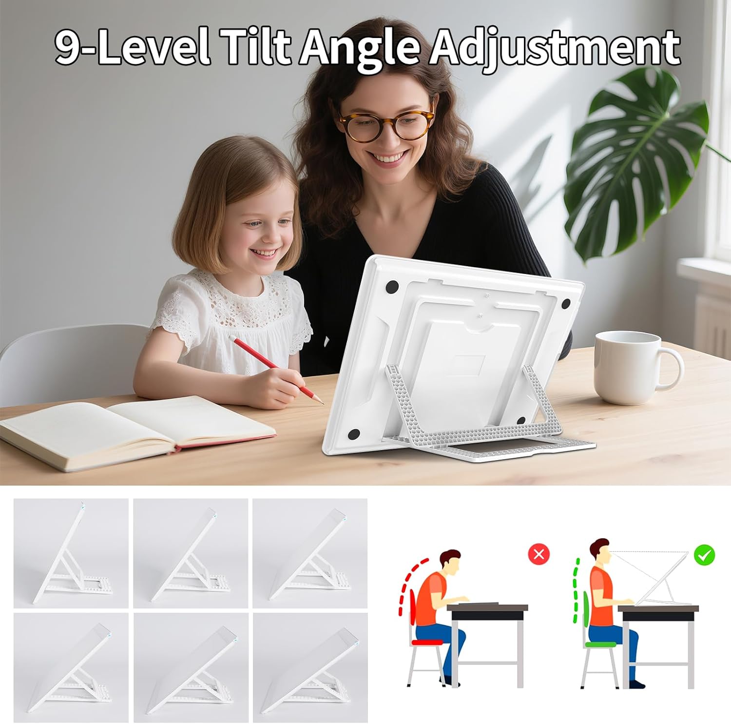 Thumbnail 1 de TOHETO Lavagna luminosa ricaricabile A4 con supporto pieghevole integrato – grande efficienza per Diamond Art e tracing
