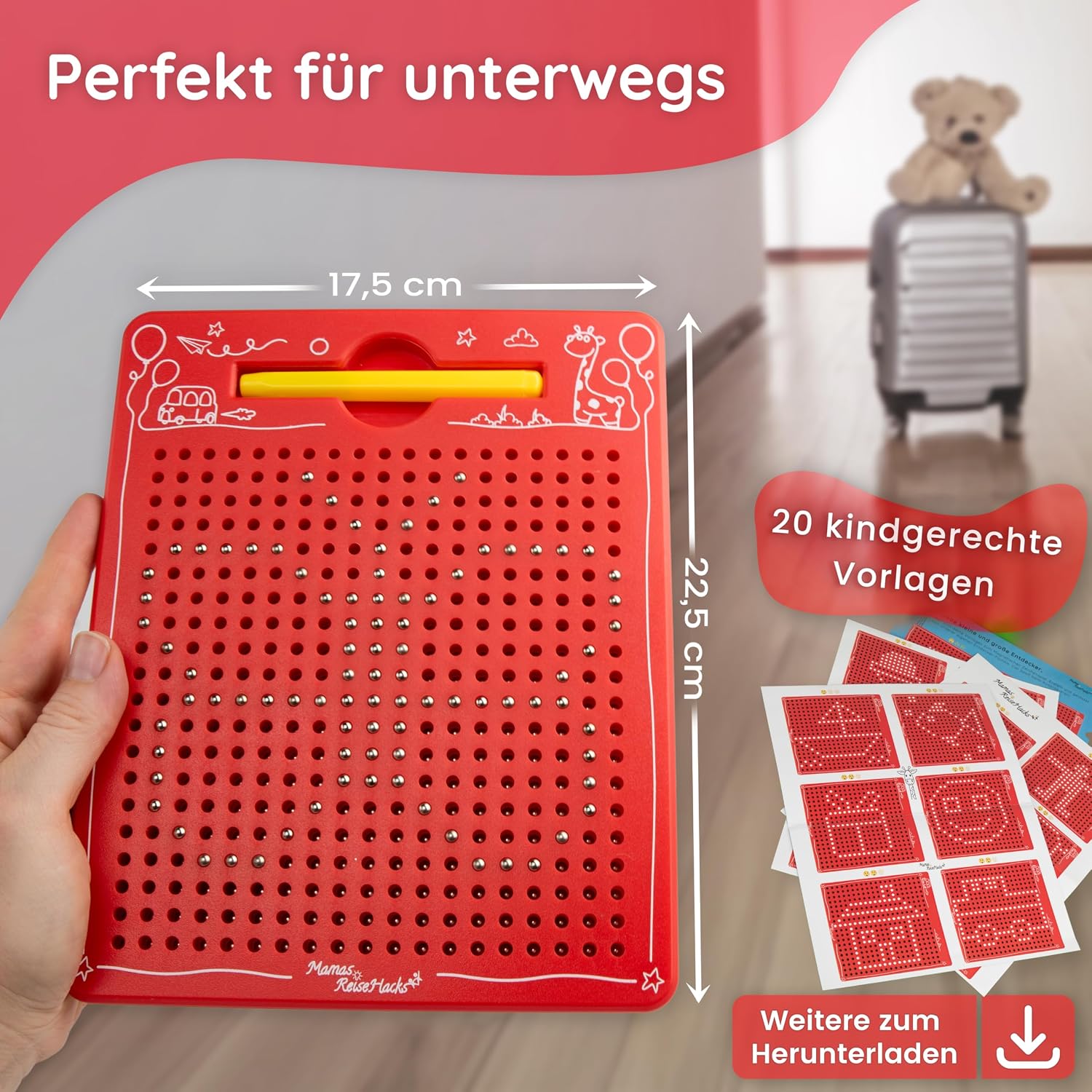 Detalle 2 de Mamas Reise Hacks Magnet Spiel 21,5Ă17,5 cm đ§Č