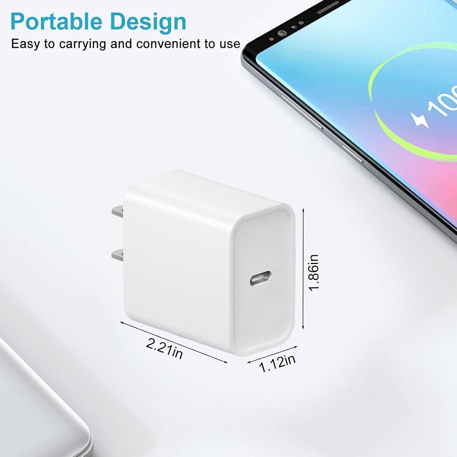 Detalle de 20W Fast Charger 3-Pack with USB-C Cables for iPhone 17/16/15 and iPad