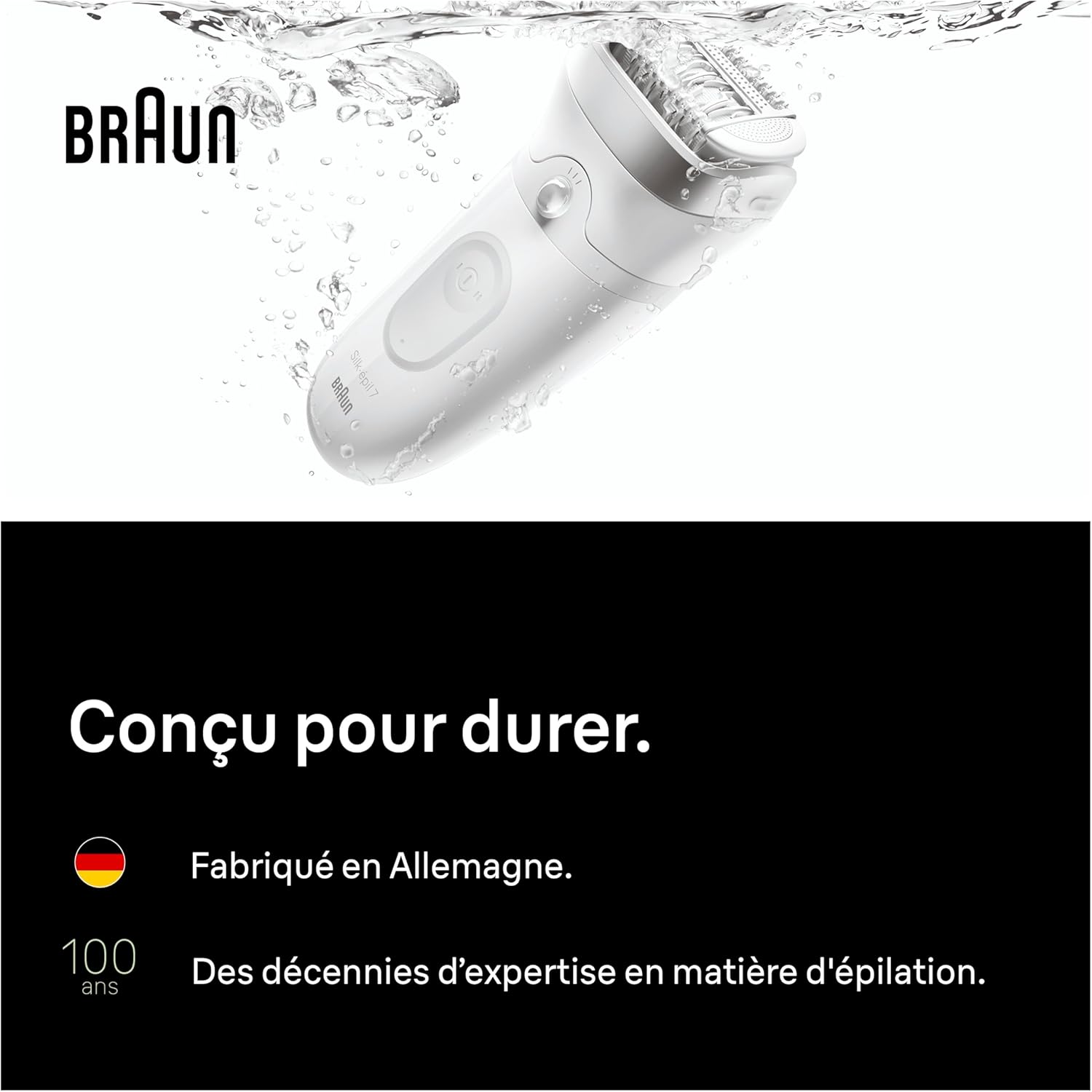 Thumbnail 6 de Braun Silk·épil 7 ---------------- argent – épilateur électrique femme étanche avec tête large et rouleau de massage (7-441) + coffret mini tondeuse
