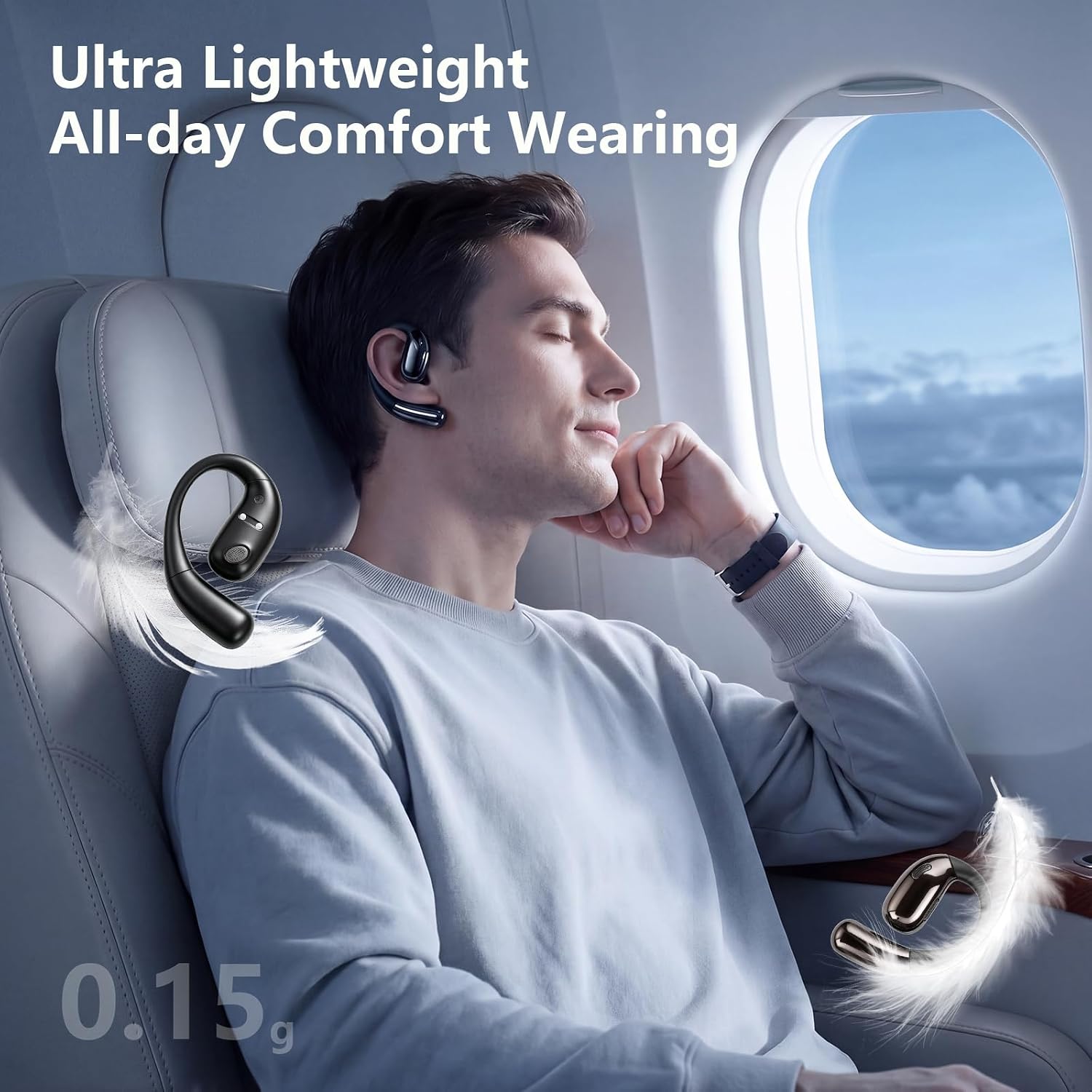 Thumbnail 6 de Psadhi A39 AI Translation Earbuds, Open-Ear Bluetooth, 164 Languages