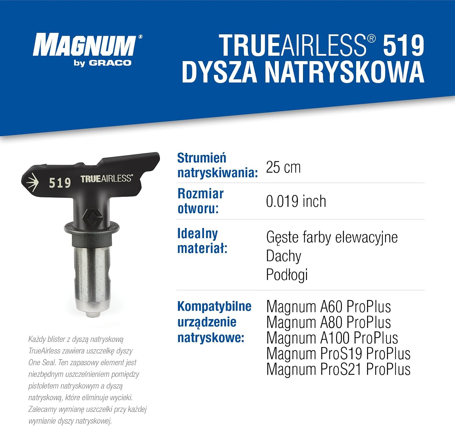 Thumbnail 3 de Graco TRA519 dysza natryskowa 25 cm, otwór 0,019 cala, odwracalna