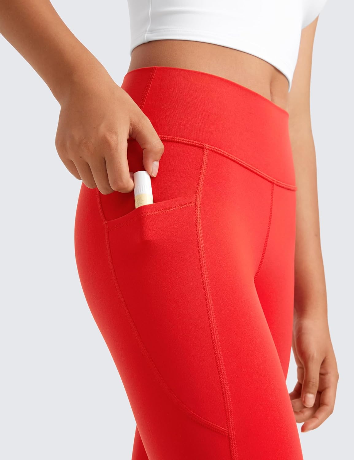 Detalle de CRZ YOGA Ragazze Butterluxe leggings con tasche, vita alta per danza, yoga e sport