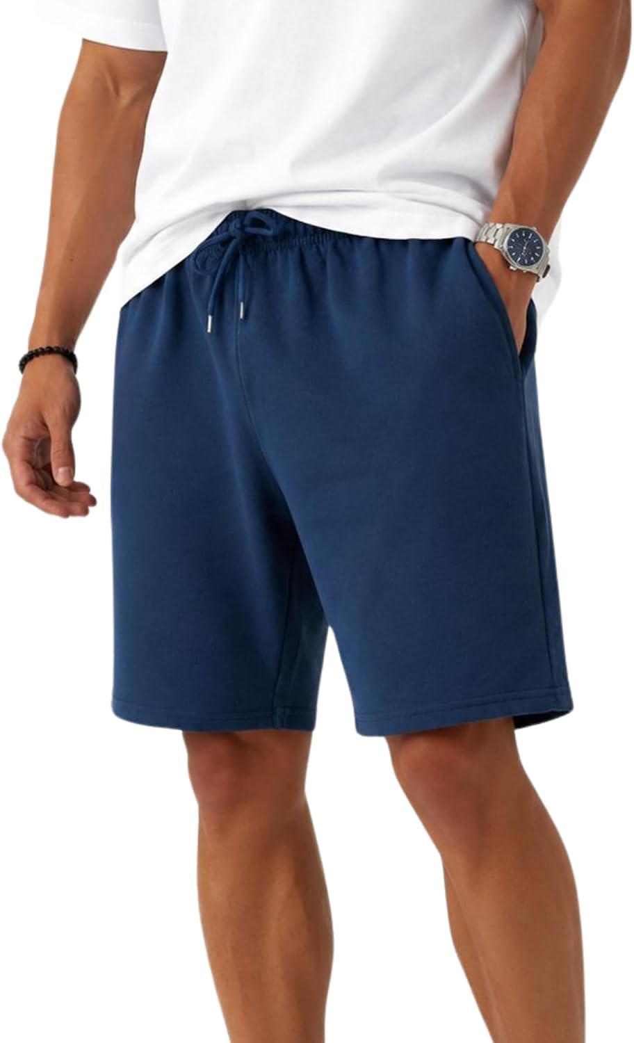 Thumbnail 6 de ROSS CAMP Sporthose Herren Kurz – kurze Baumwoll-Trainingshose, Schwarz, Regular Fit