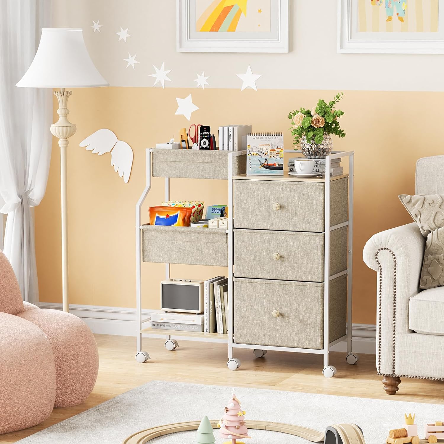 Thumbnail 5 de Modanais 3-Tier Baby Organizer Cart with Drawers