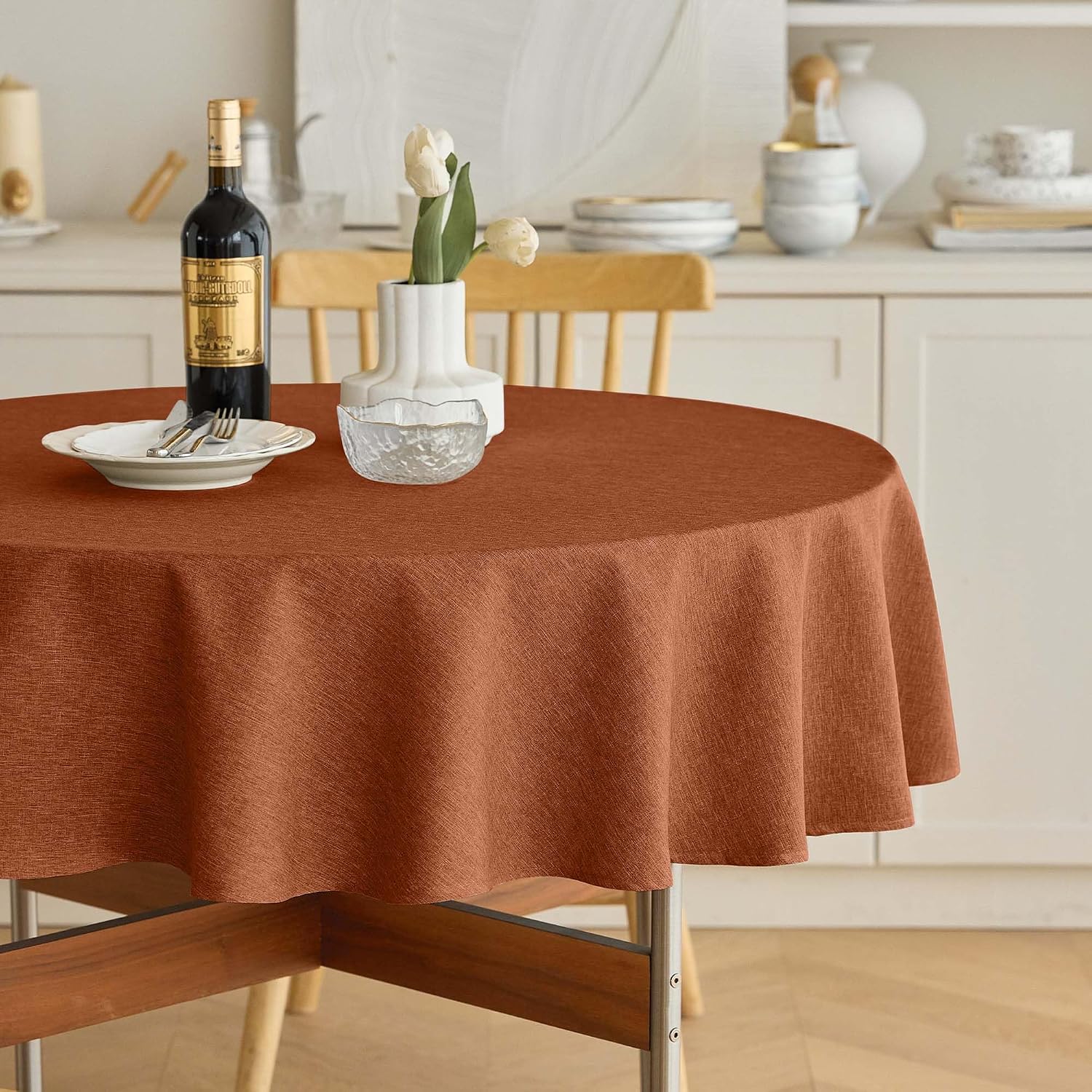 Detalle de Decorelia Round Tablecloth, 60-Inch