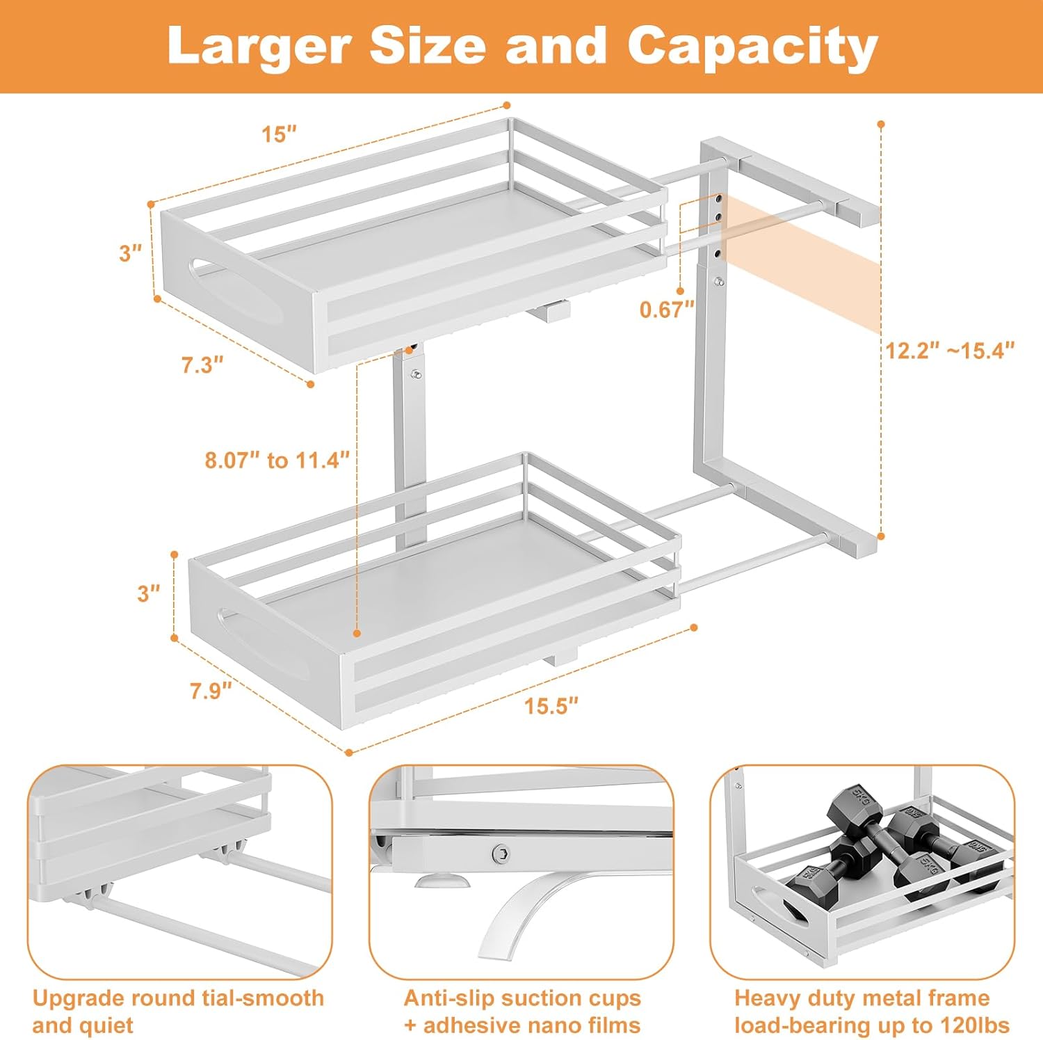 Thumbnail 3 de mixeshop Under Sink Organizer 16" 2-Tier