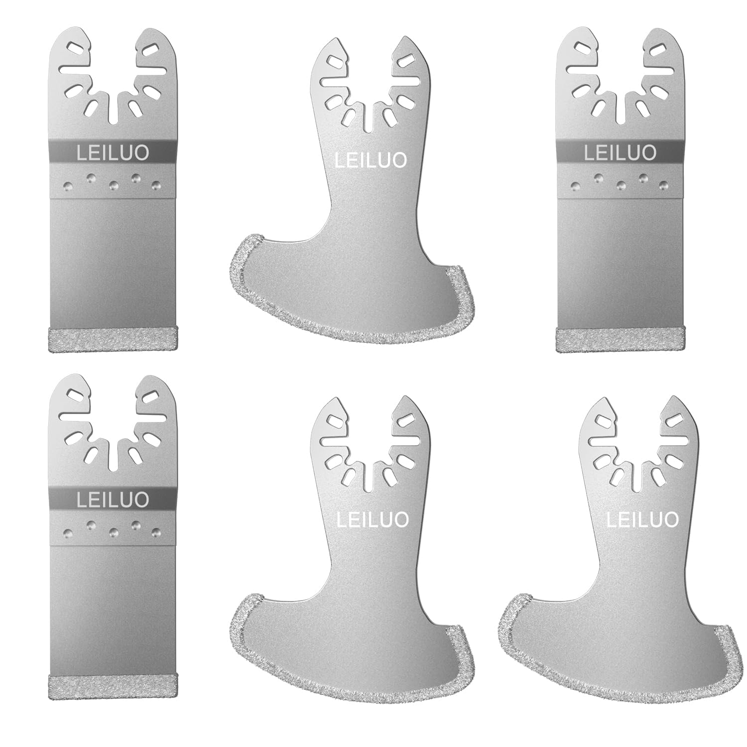 Detalle de LEILUO LEILUO 6-Piece Diamond Oscillating Blades for Grout Removal