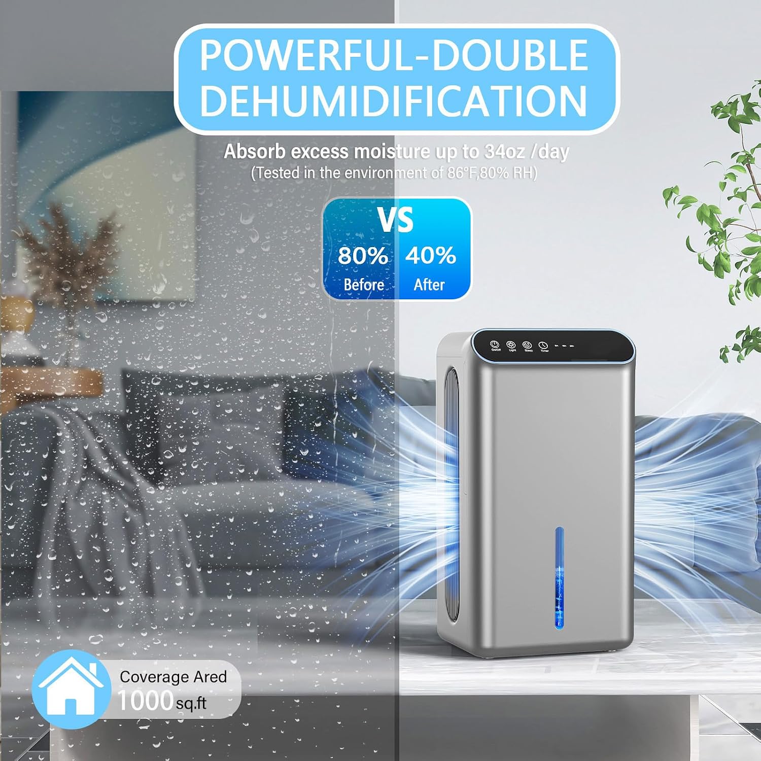 Detalle de Dehumidifier with 98 oz Tank