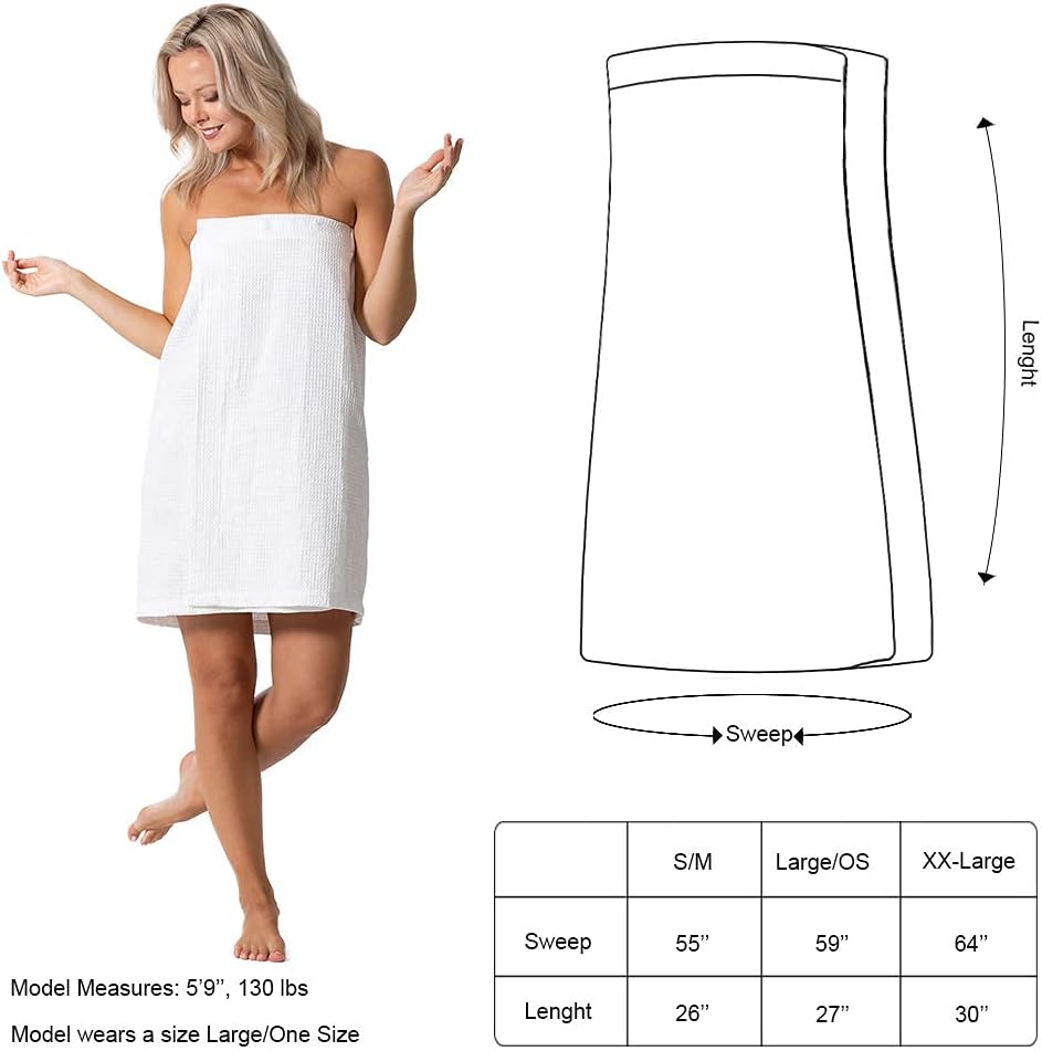 Thumbnail 6 de Turkish Linen Waffle Spa Body Wrap 26" 🧖♀
