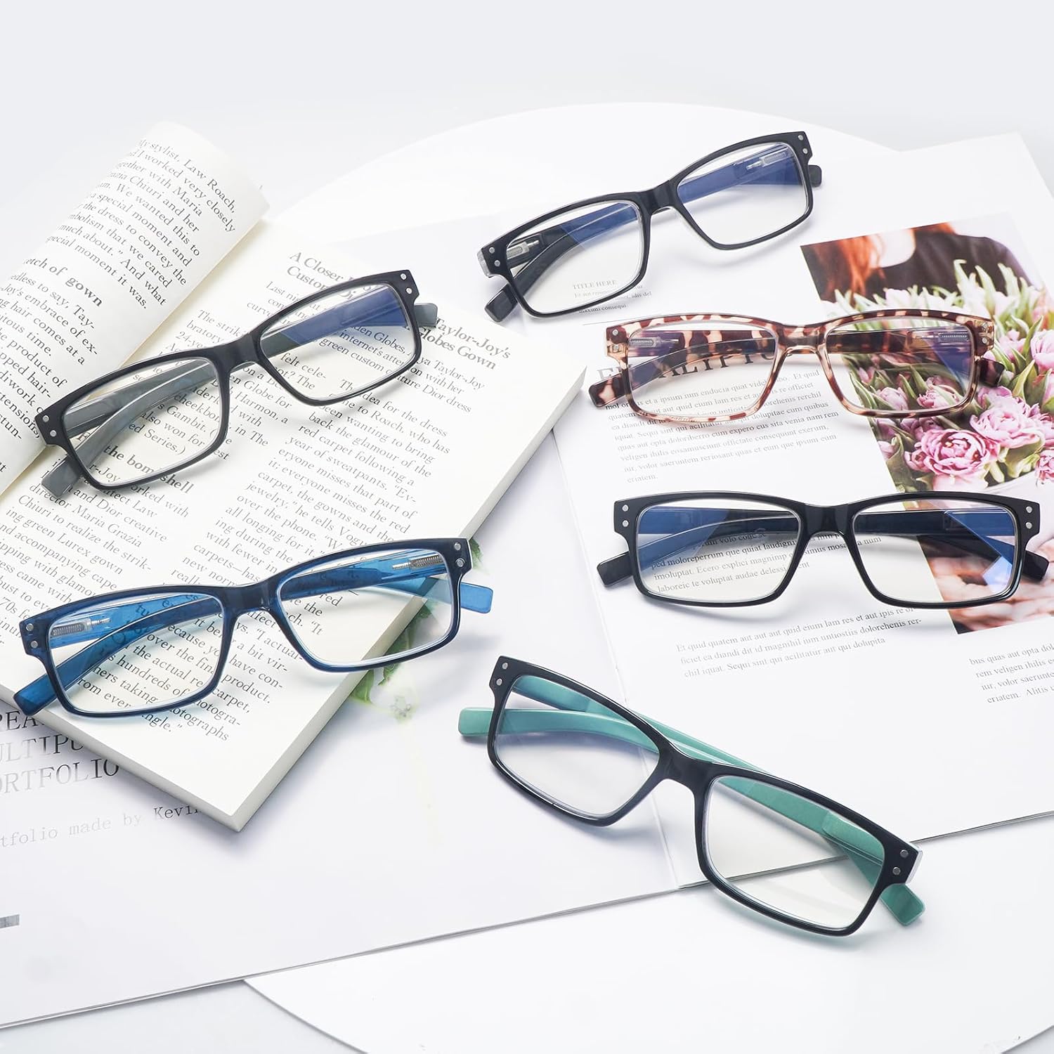 Thumbnail 5 de ZONLON 6 Pack Reading Glasses (Blue Light Blocking) with Spring Hinges