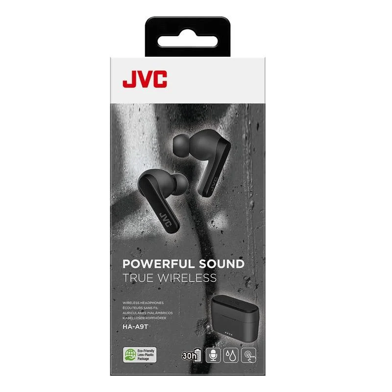 Detalle de Auriculares JVC HA-A9T True Wireless: libertad para música y llamadas con IPX5