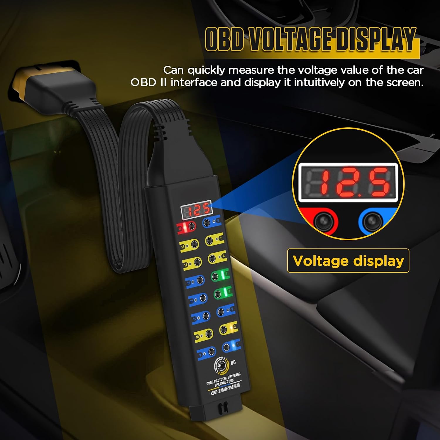 Detalle 2 de Detector de protocolo OBD2 Breakout Box 17,7 pulgadas