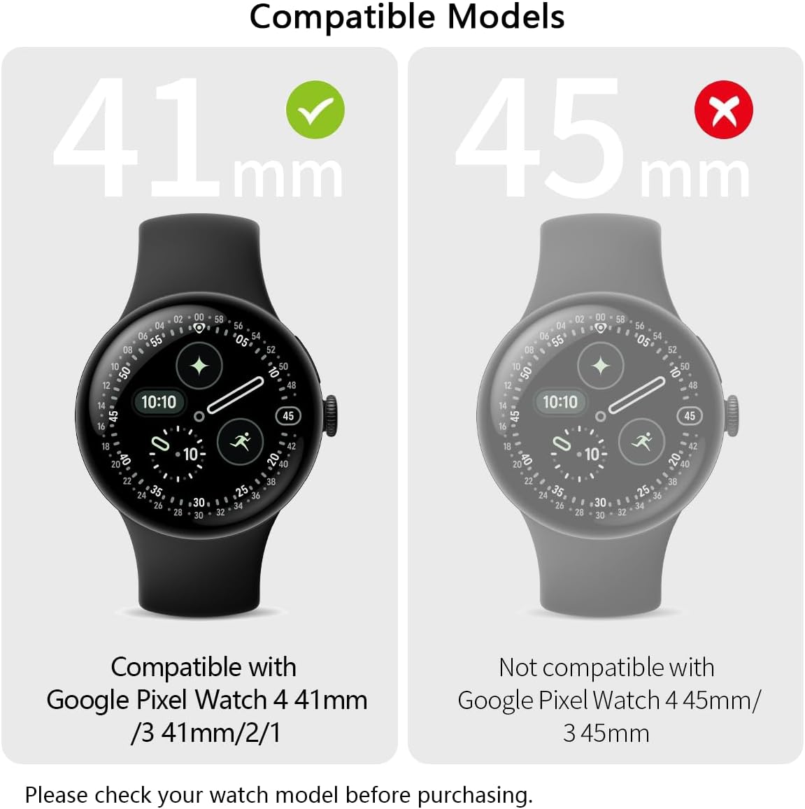 Detalle de MELEJIA Silicone Strap for Google Pixel Watch 4 41mm / Pixel Watch 3 41mm / Pixel Watch 2 – White