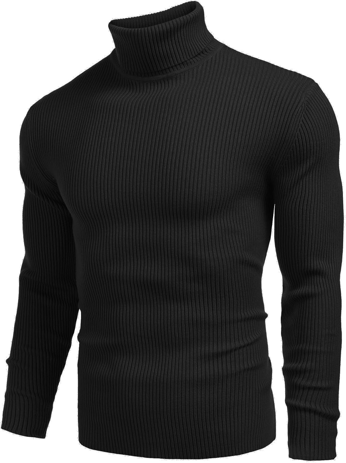Thumbnail 3 de COOFANDY Ribbed Slim Fit Turtleneck Sweater
