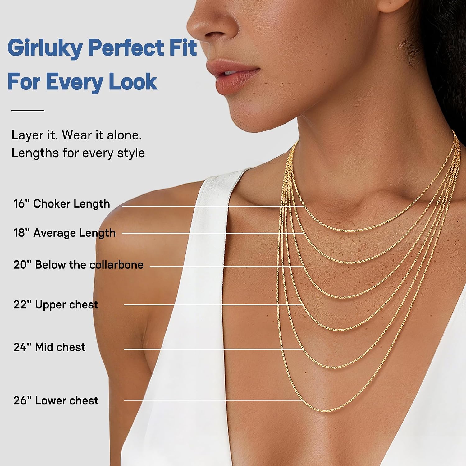 Detalle 2 de Girluky Cable Chain Necklace, 1.1mm