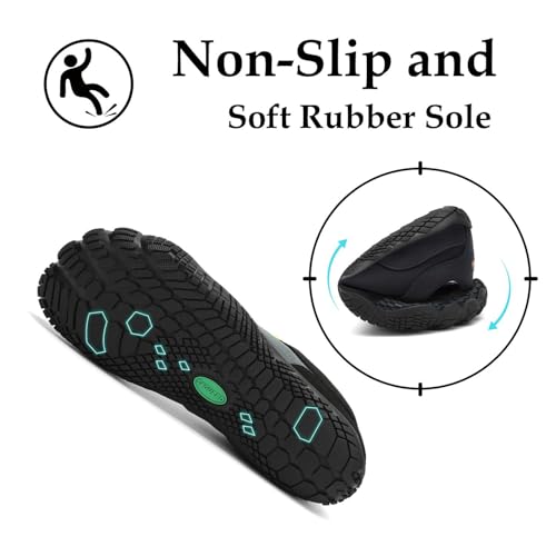Detalle de SAGUARO Zapatillas Barefoot para Hombre y Mujer – Minimalistas, Antideslizantes y Transpirables (Gris Profundo, 40 EU)
