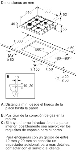 Thumbnail 15 de Balay 3ETX464BB – Placa de gas de 4 fuegos con Autoencendido y GasStop