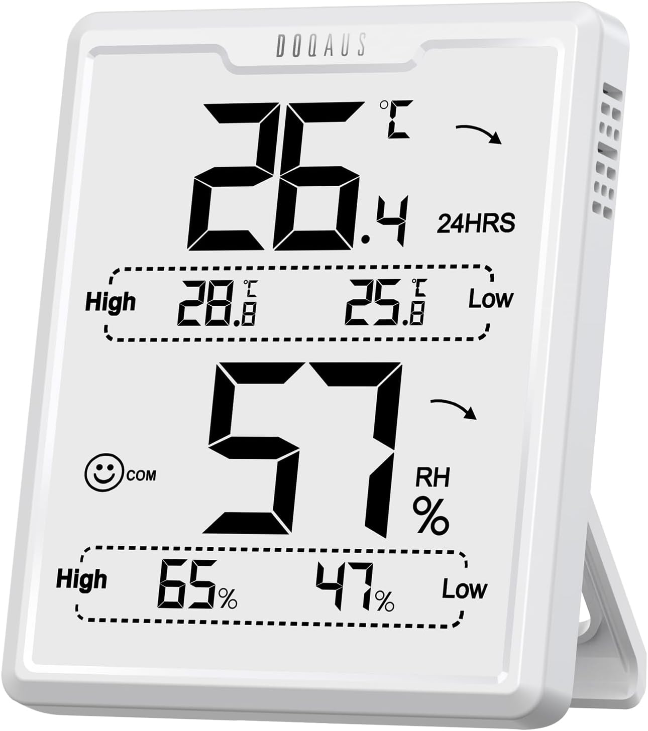 Thumbnail 6 de DOQAUS Room Thermometer & Thermo-Hygrometer (Digital, 3.4in LCD, High/Low History) for Nursery, Greenhouse & Basements