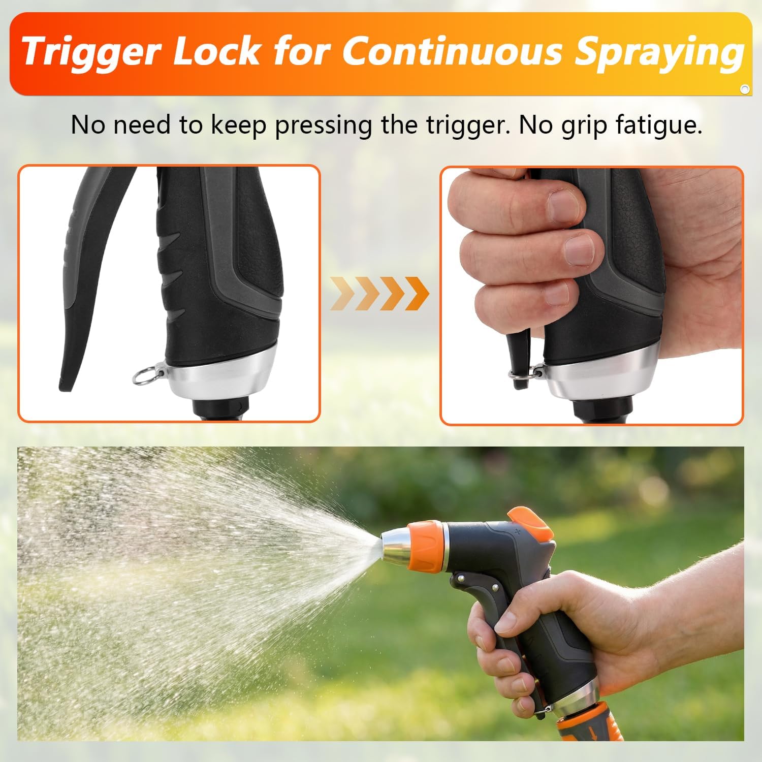 Thumbnail 5 de Hoofun set 2 pezzi doccetta da giardino con spruzzatore a 12 funzioni e collegamento rapido