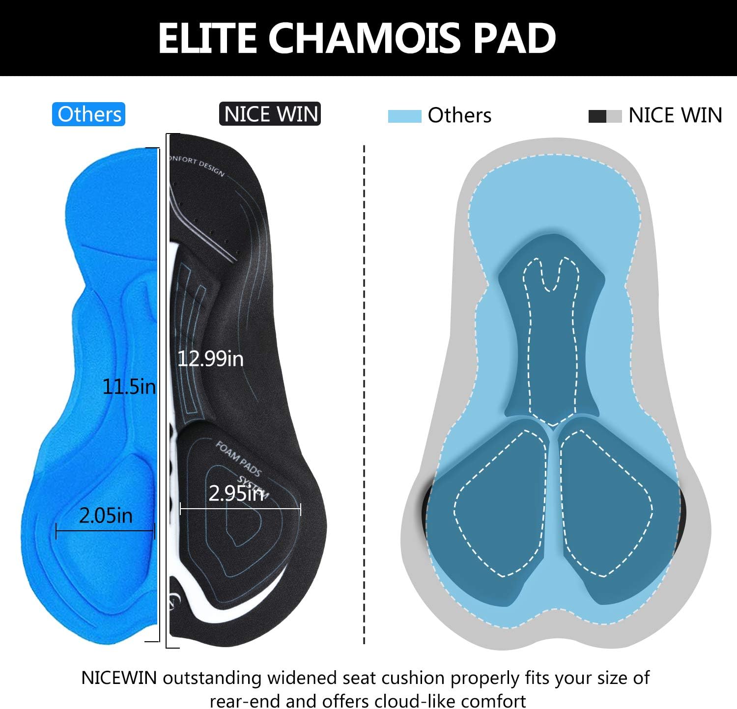 Thumbnail 1 de NICEWIN gepolsterte Mountainbike-Shorts für Herren – atmungsaktiv, leicht und mit praktischen Taschen
