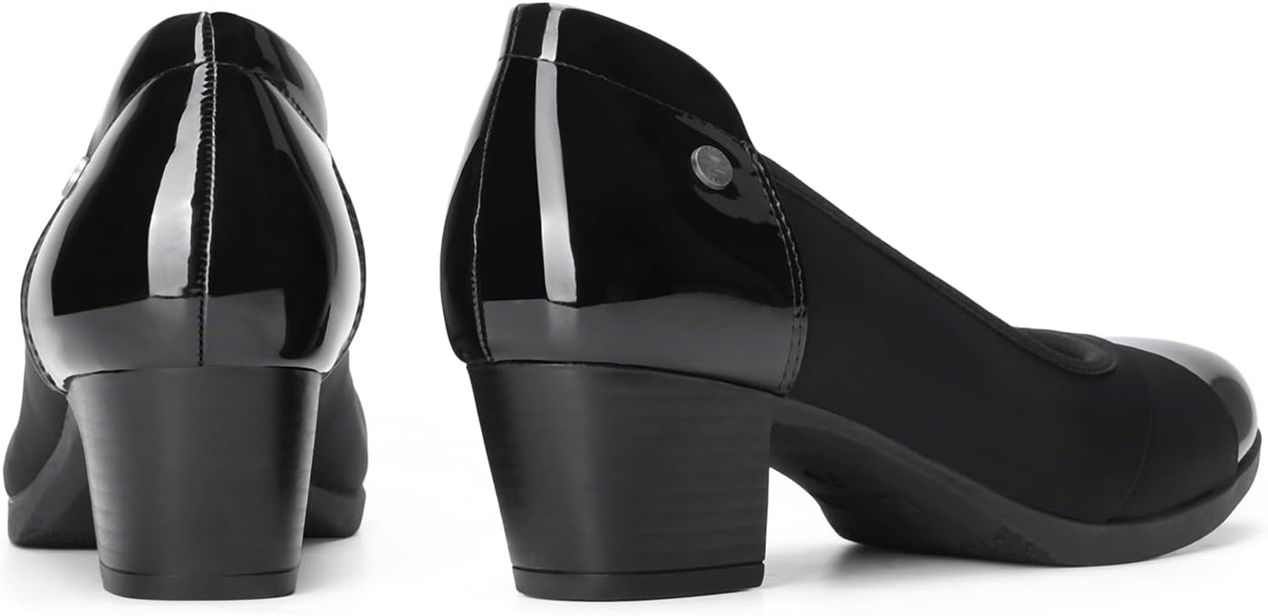 Detalle 2 de DREAM PAIRS Décolleté con tacco a blocco comode e ammortizzate per donna