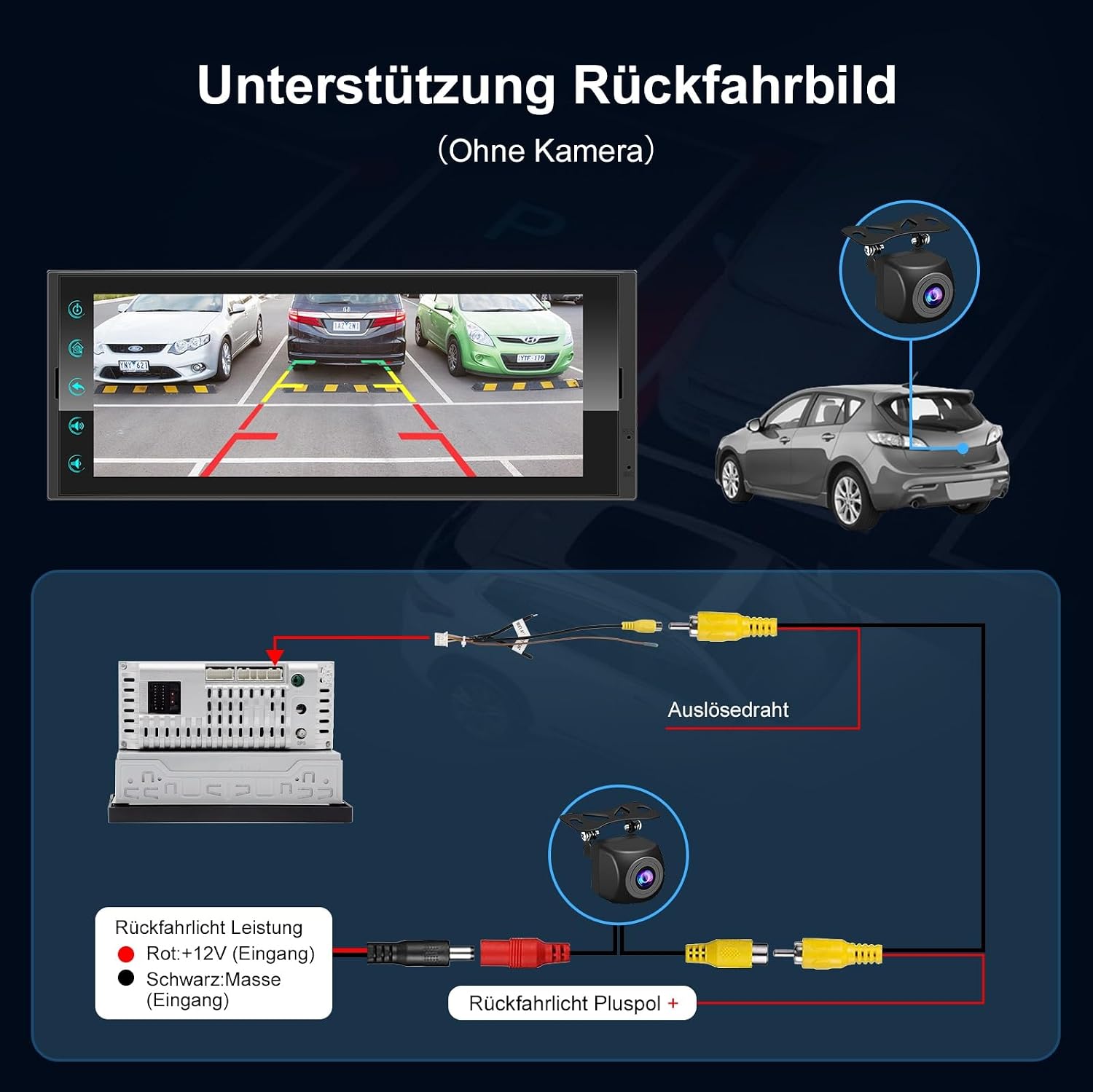Thumbnail 3 de Android Autoradio 1Din mit Bildschirm 6,9"