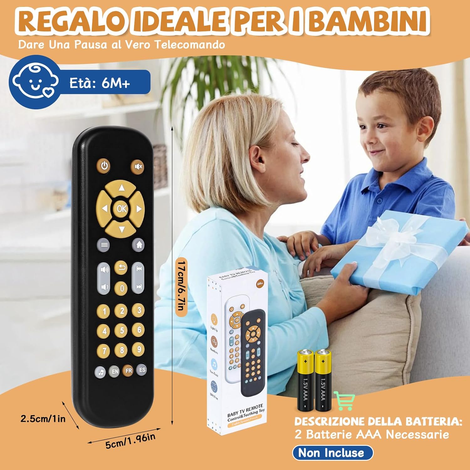 Thumbnail 5 de Orzbow Telecomando giocattolo per bambini (1 anno) con volume regolabile, luci e suoni educativi