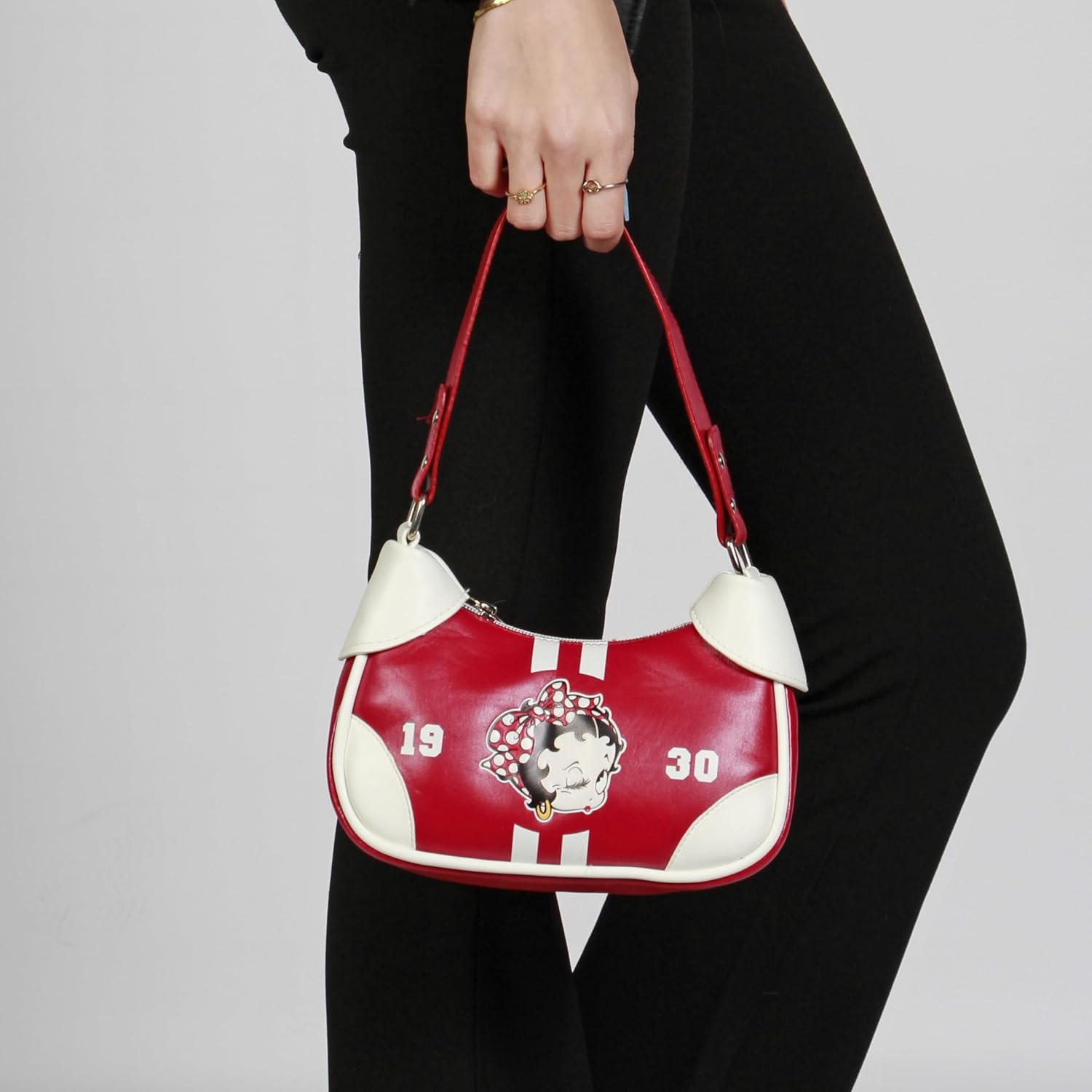 Thumbnail 5 de Betty Boop Varsity-Fancy Casual Bag, Burgundy (21.5 x 14.5 cm)