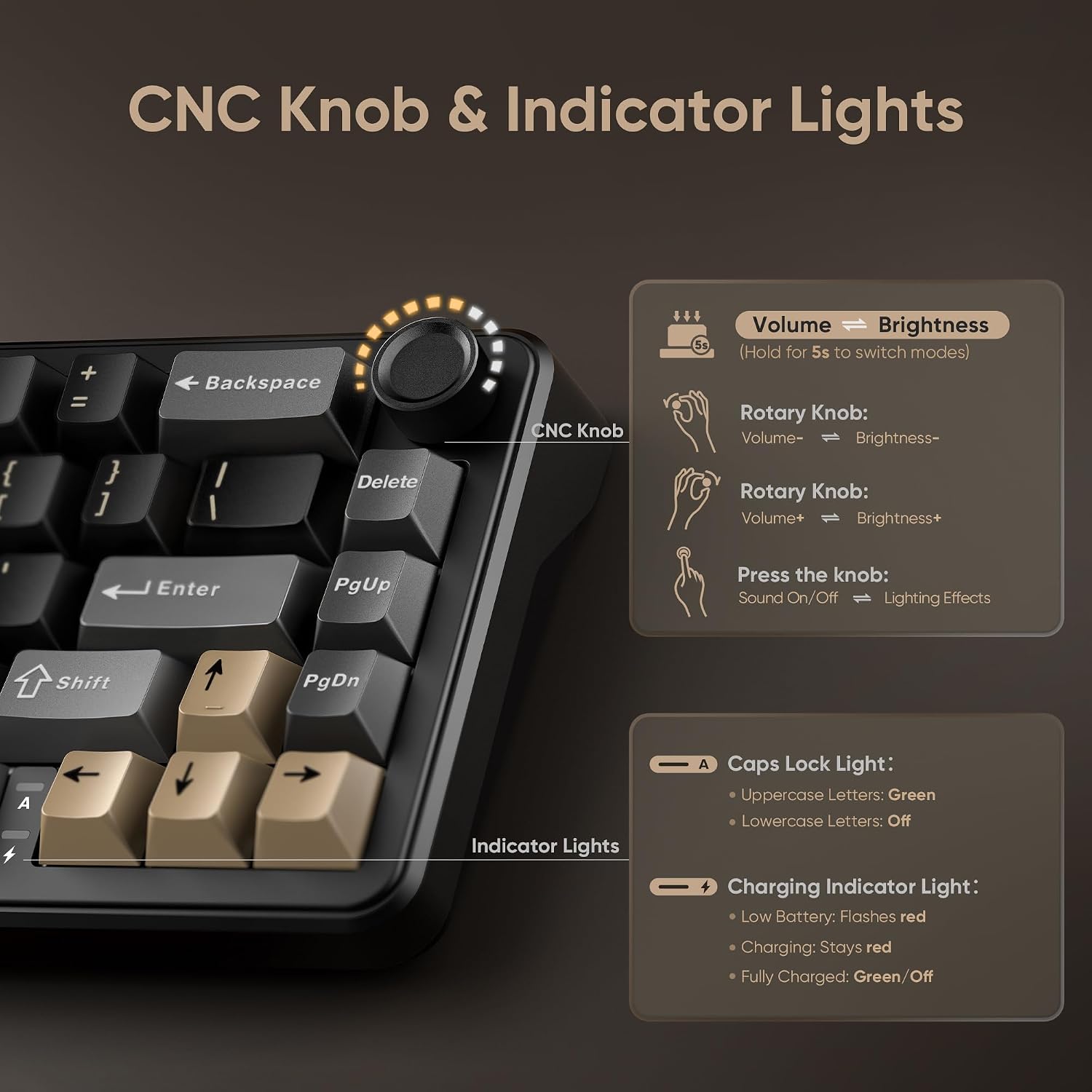 Thumbnail 2 de RedThunder K65 Wireless Mechanical Keyboard: 65% Tri-Mode, Gasket Structure, CNC Knob