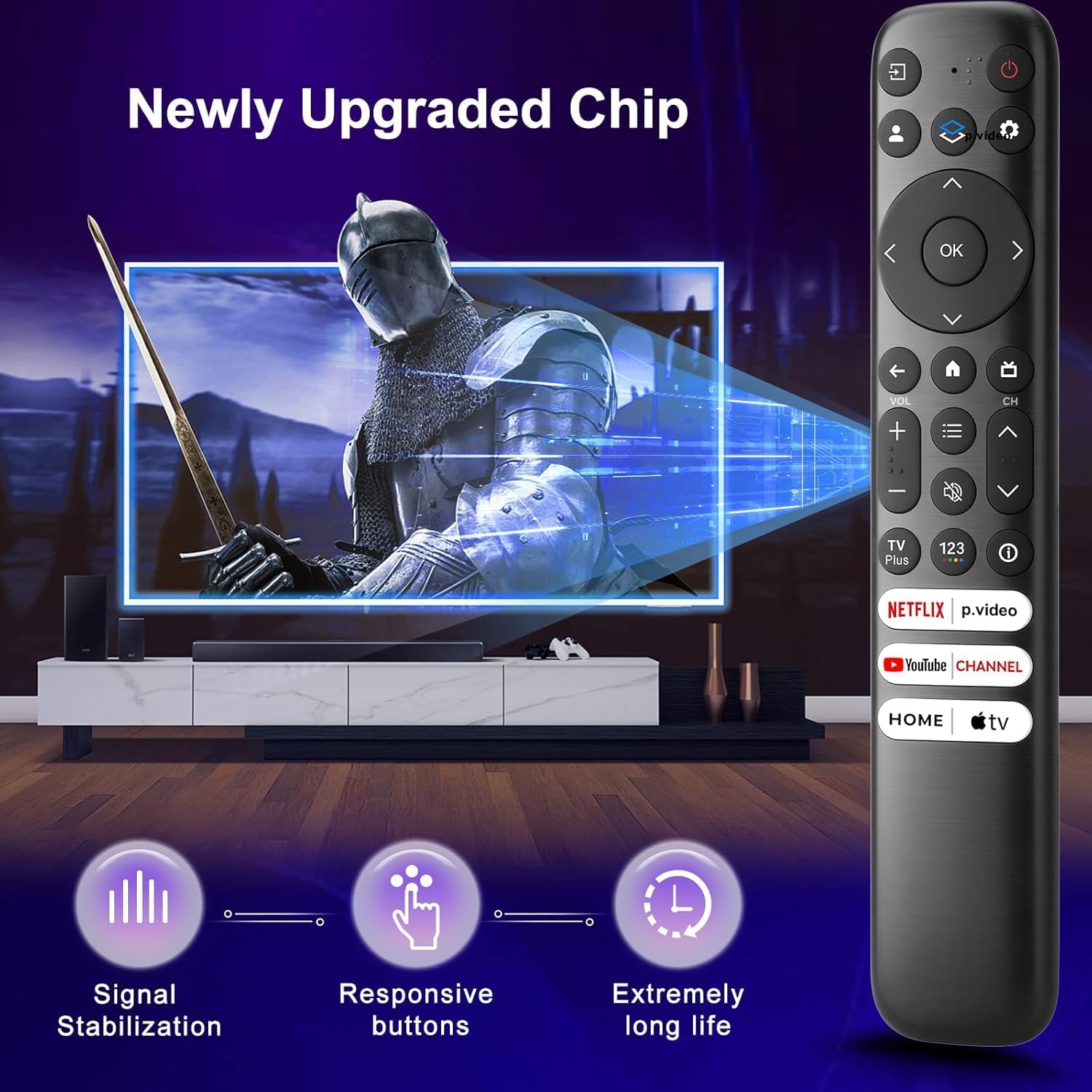 Thumbnail 6 de (Pack of 2) Replacement-for-TCL-Google-TV-Remote-Control — Universal Remote for TCL Smart UHD HDR LED Mini QLED 4K Google TVs