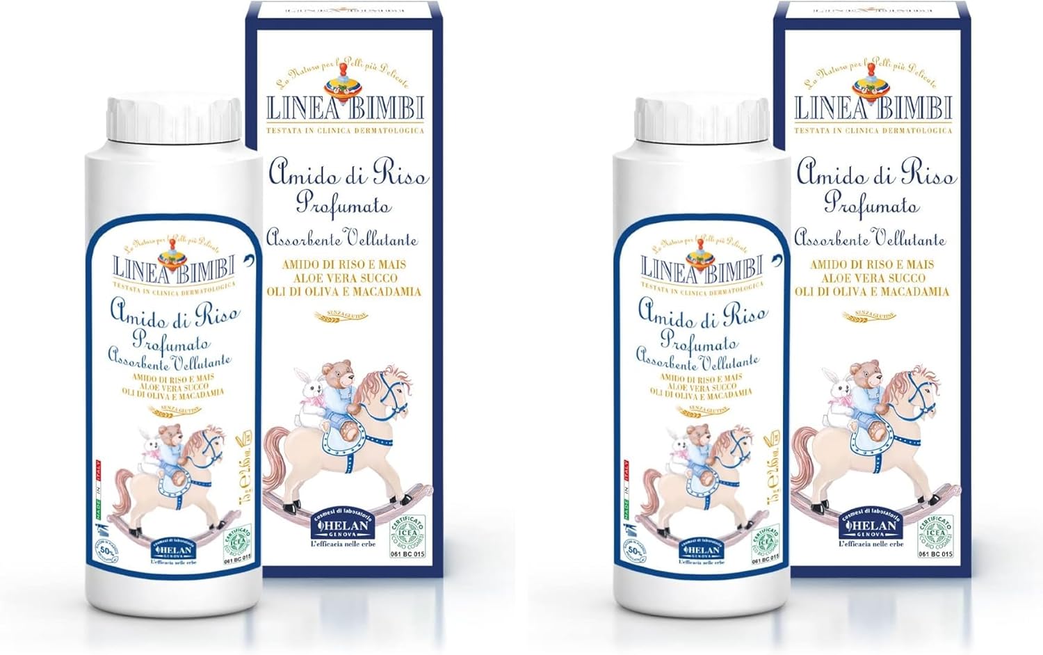 Thumbnail 2 de Helan Linea Bimbi Bio Amido di Riso Bagnetto Neonato con Aloe Vera e profumazione “Acqua Luigia” (75 g)