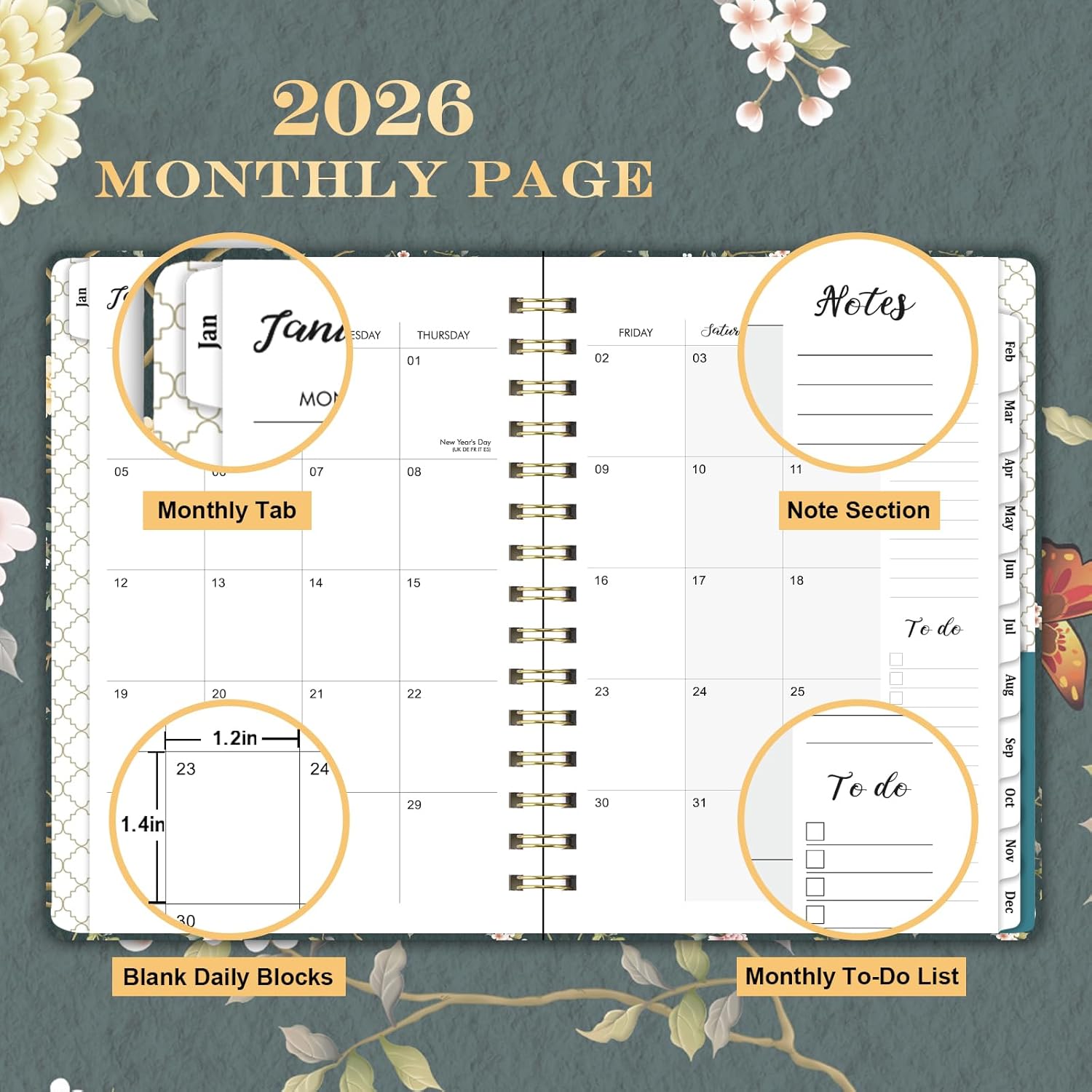 Thumbnail 3 de Diary 2026 A5 week-to-view diary 21.5×15.5cm 📒