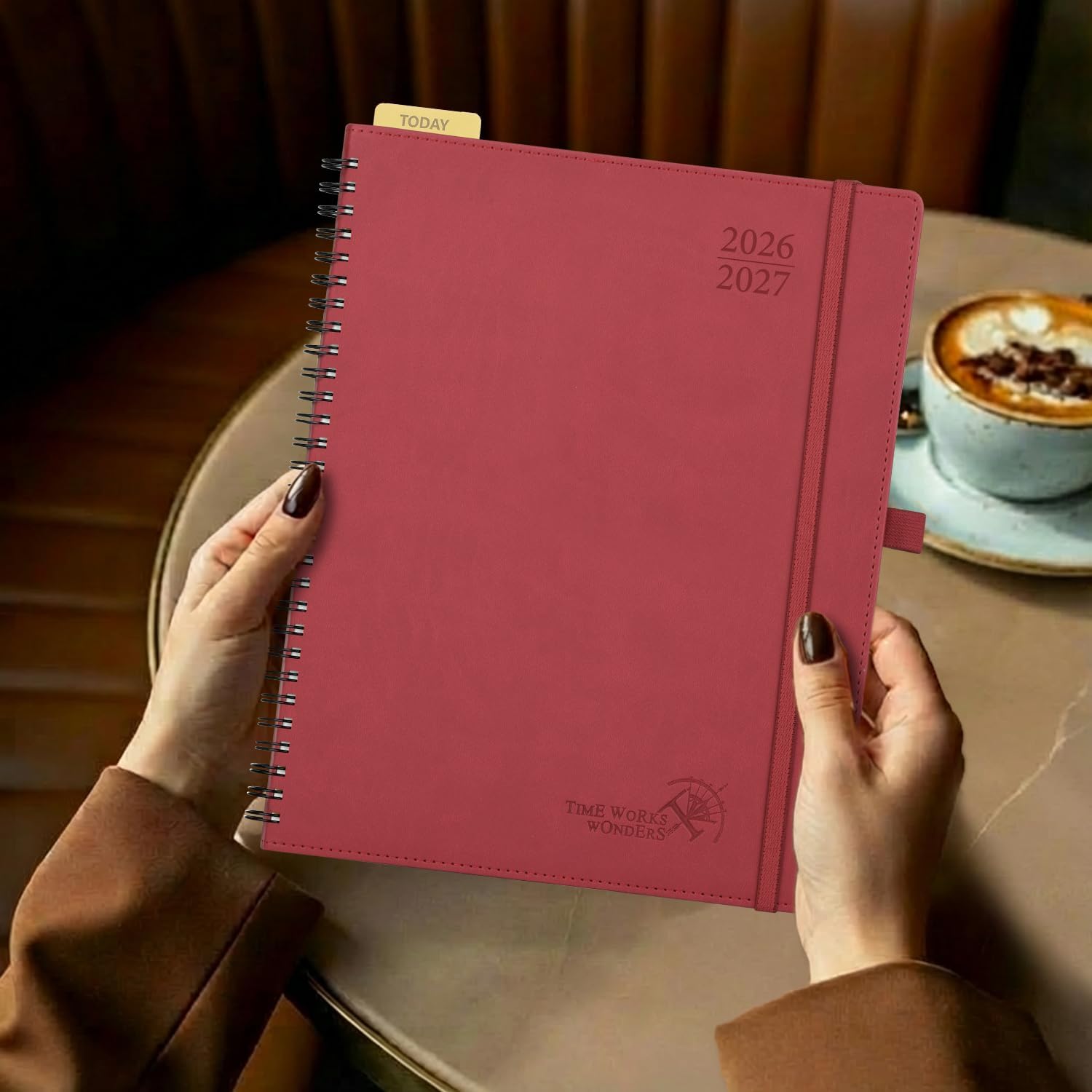 Thumbnail 6 de POPRUN Academic Diary 2026-2027: Week to View Large (Aug 2026–Dec 2027) Burgundy