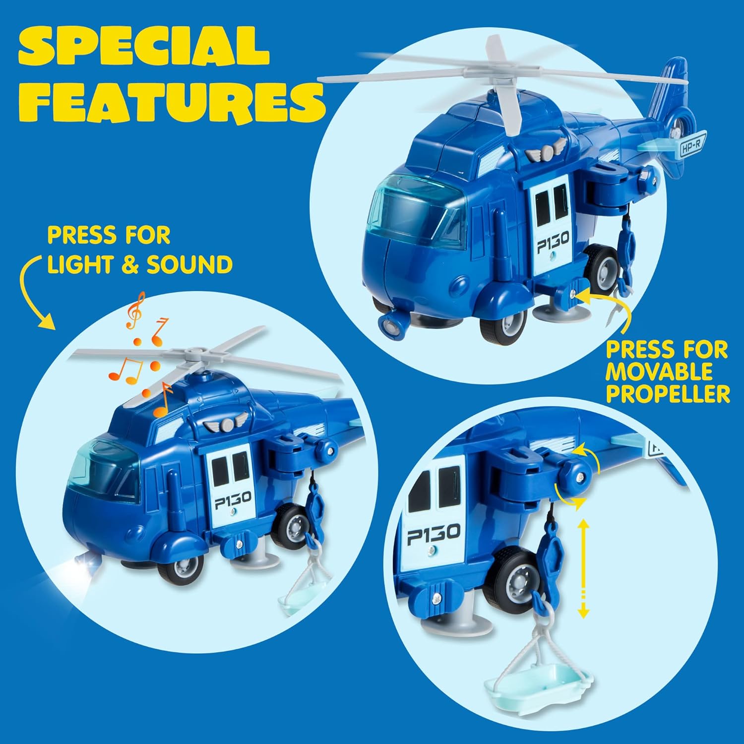 Thumbnail 6 de JOYIN 4 Packs Emergency Vehicle Toy Playsets: Friction-Powered Lights & Sounds Rescue Vehicles