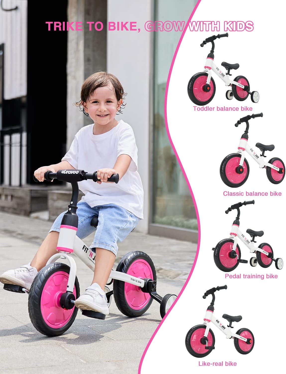 Detalle 2 de UBRAVOO Fit 'n Joy vélo d’entraînement 4 en 1