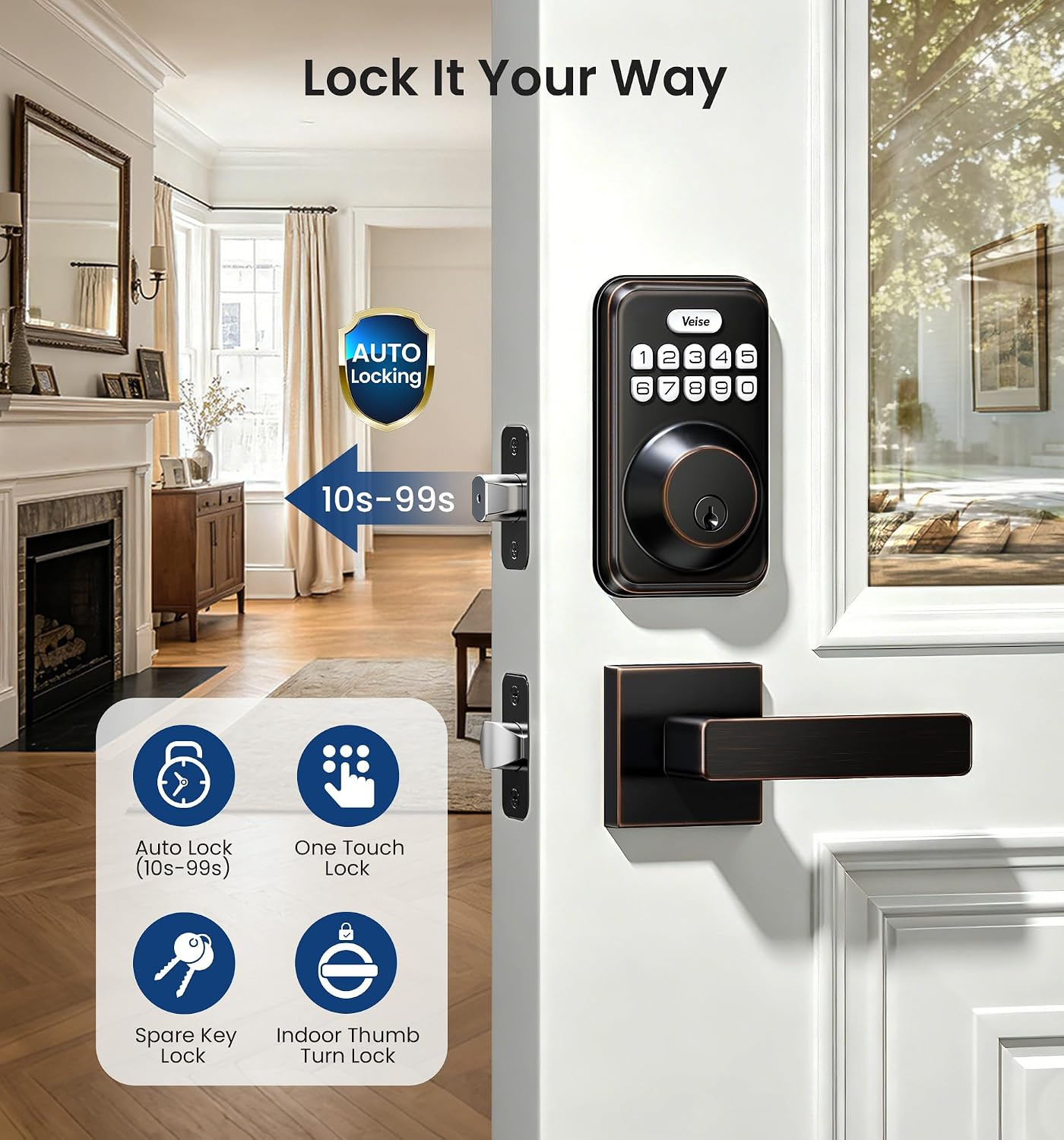 Thumbnail 2 de Veise Keyless Deadbolt Lock DK01-B