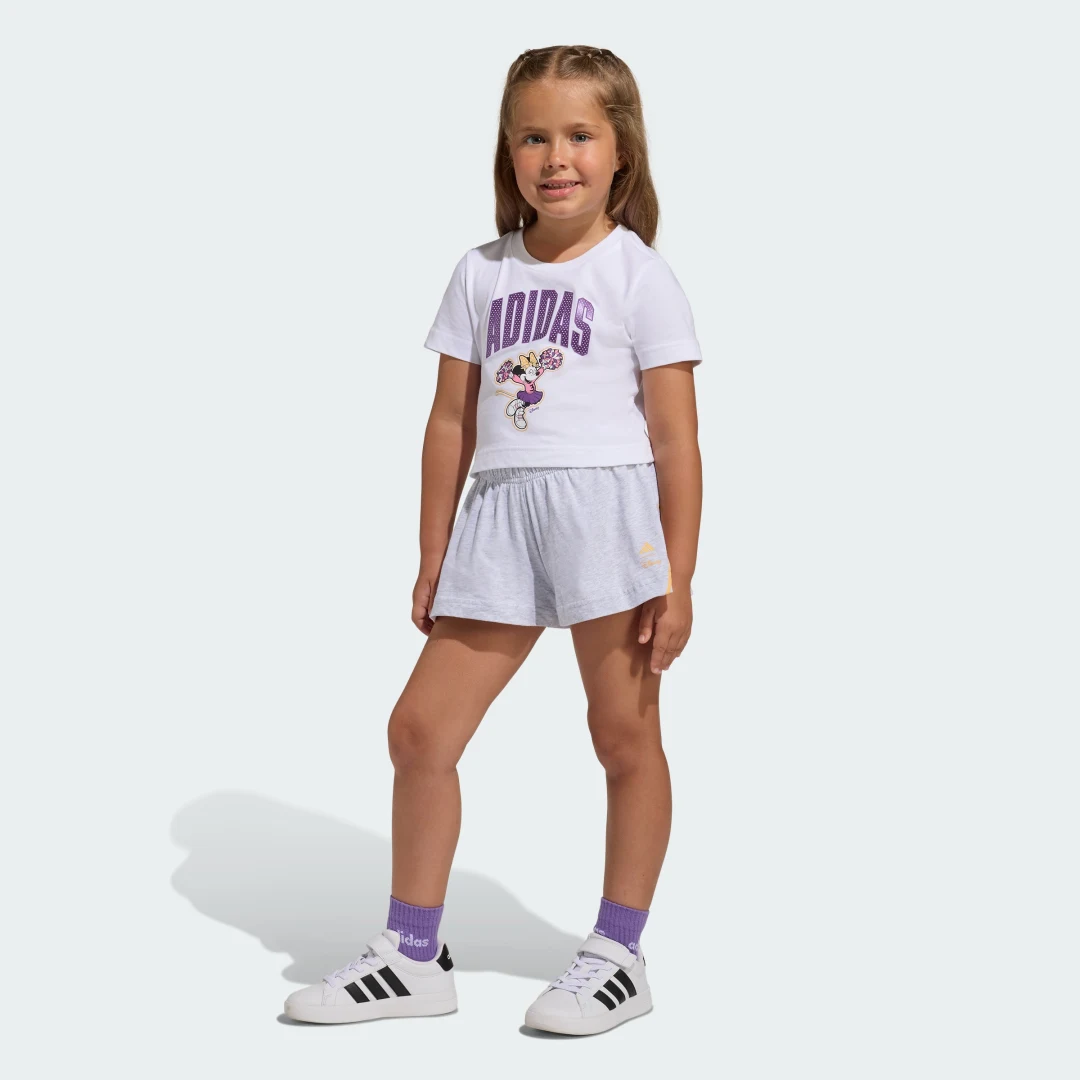 Detalle de Conjunto con camiseta Adidas Disney Minnie Mouse – blanco
