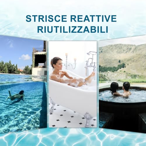 Thumbnail 6 de RUNBO 3 in 1 Strisce Reattive per Piscina e Spa – 150 Strisce per Test di pH, Alcalinità Totale e Cloro
