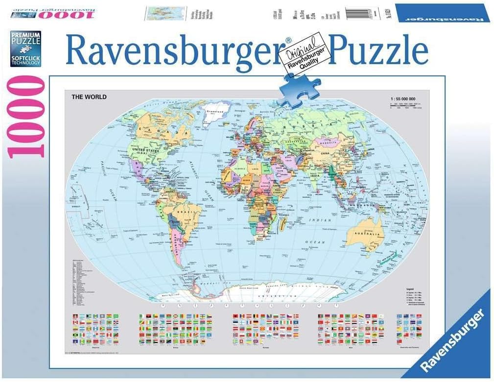 Thumbnail 6 de Ravensburger Mappamondo Politico 1000 pezzi 🧩