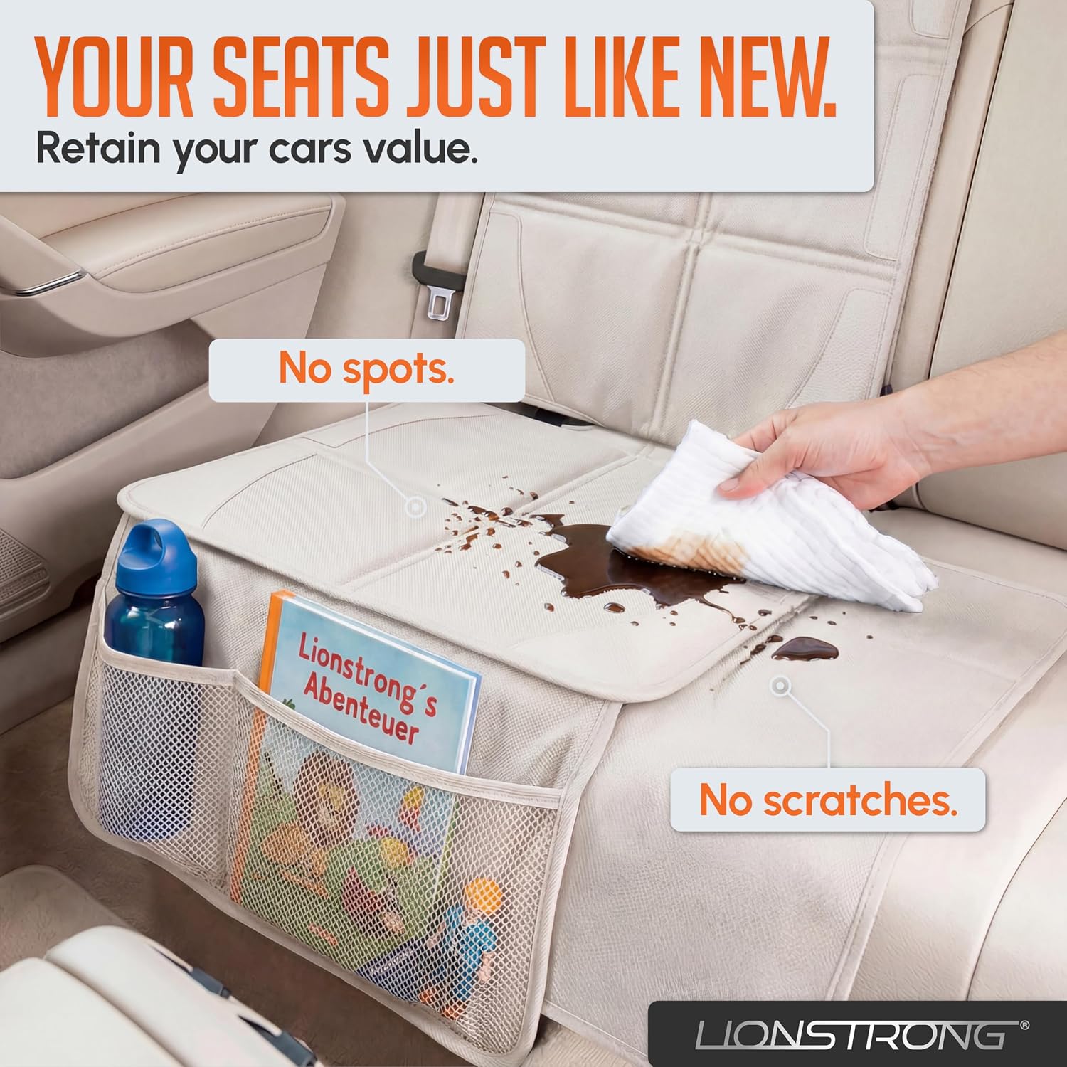 Detalle 2 de LIONSTRONG LS-KUWIDEW1-US Extra-Big Car Seat Protector, ISOFIX Compatible