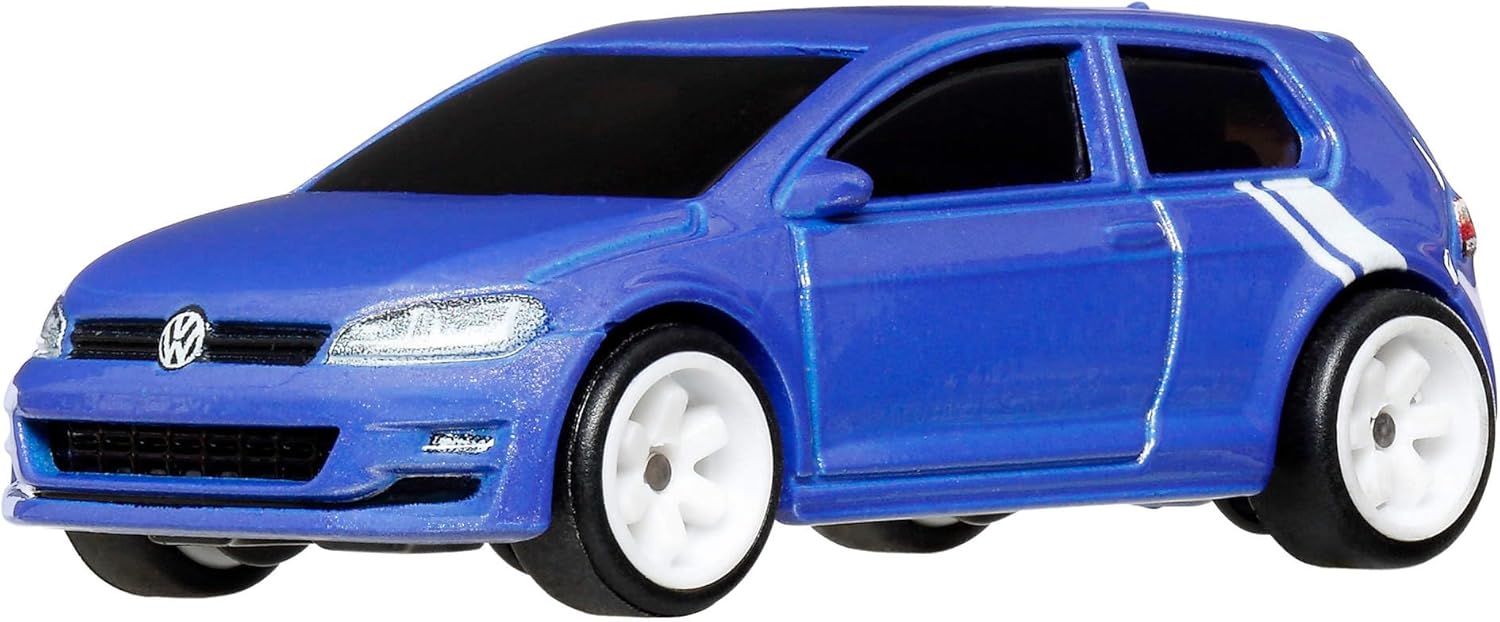 Detalle de Hot Wheels Premium Car Culture 2-Pack: 2004 Volkswagen Golf R32 & MK7 (1:64) with Real Riders